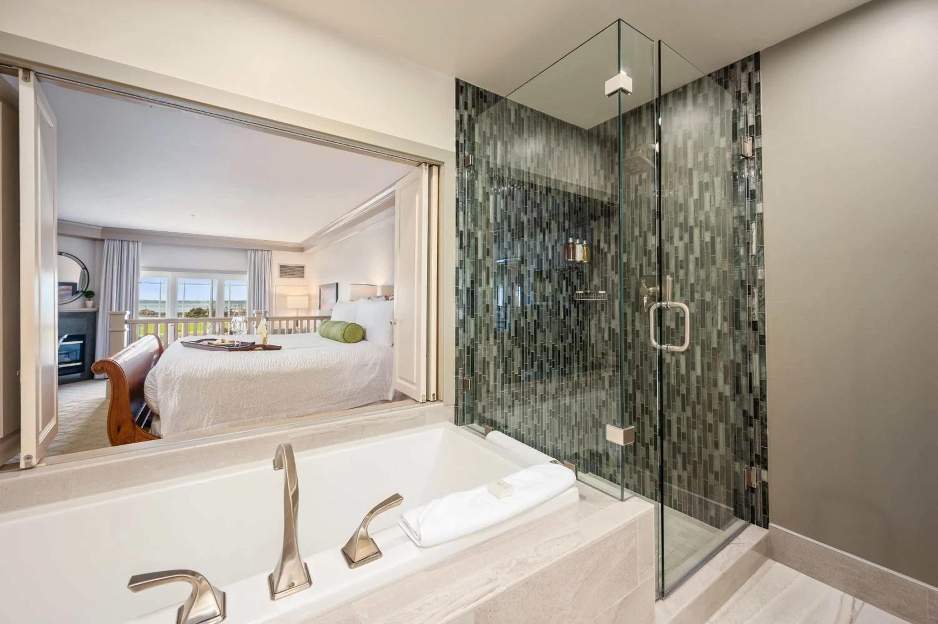 Bed in Hotel Bellwether on Bellingham Bay