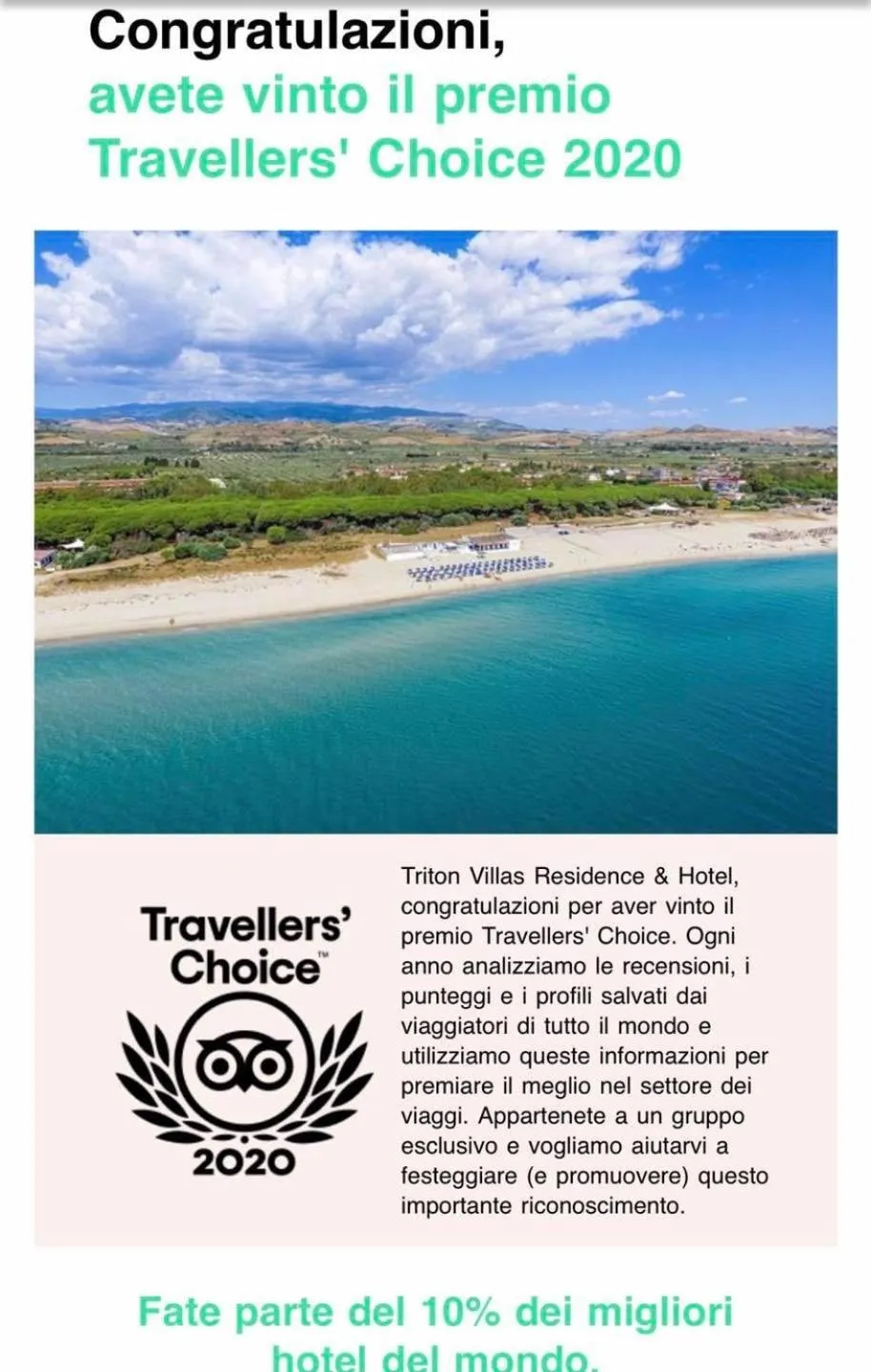 Bird's eye view, Bird's-eye View in Apulia Hotel Sellia Marina