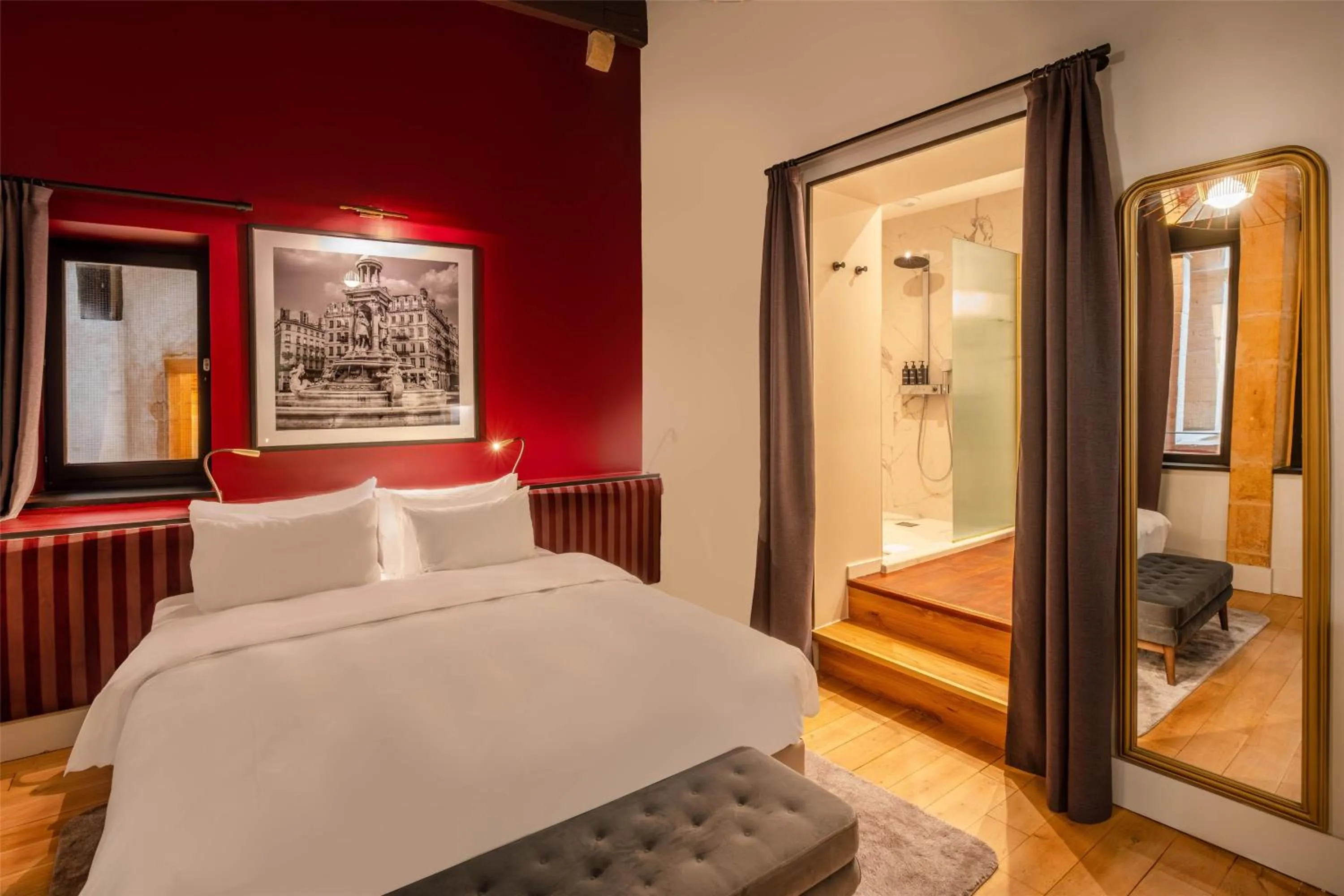 Bedroom, Bed in Cour des Loges Lyon, A Radisson Collection Hotel