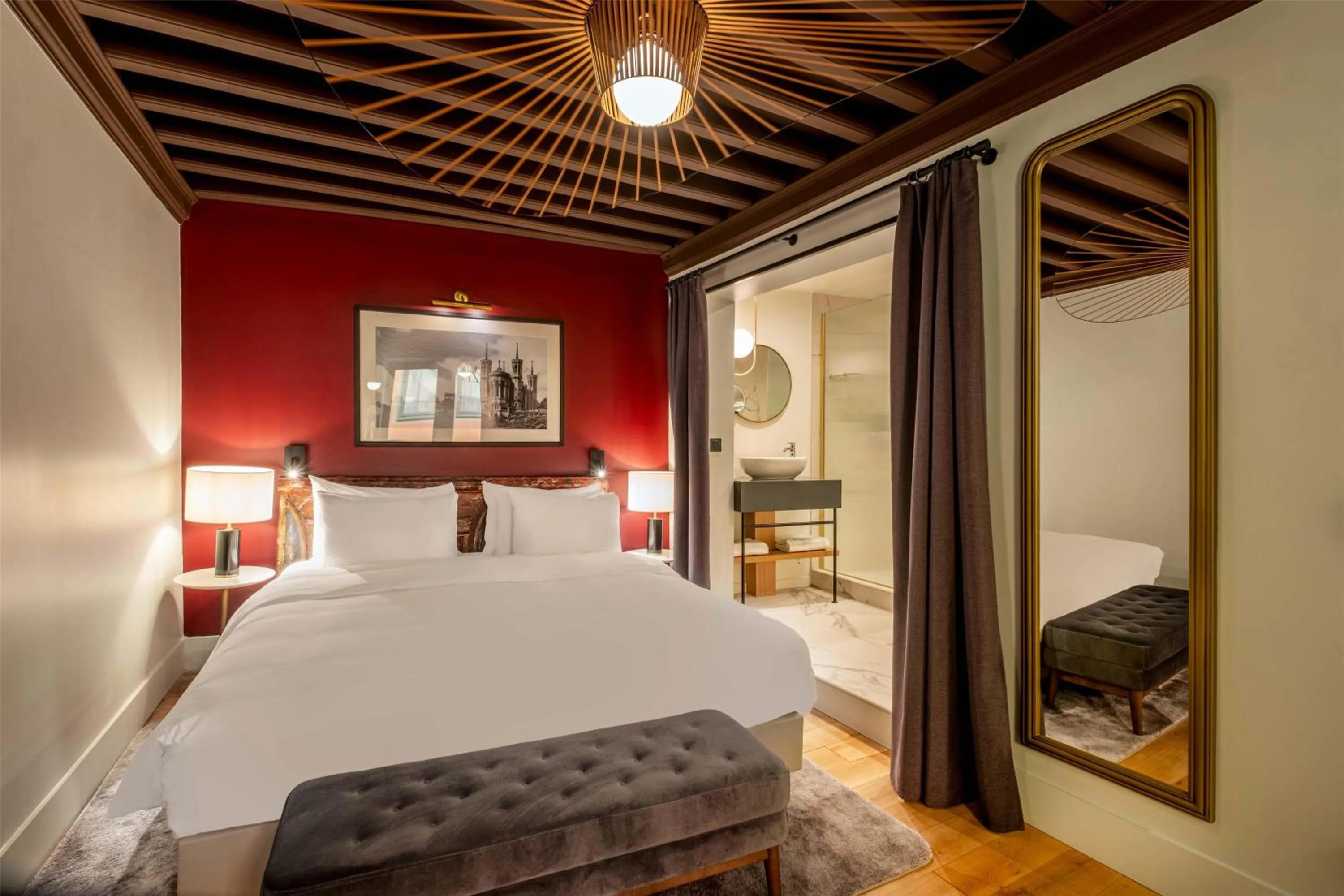 Bedroom, Bed in Cour des Loges Lyon, A Radisson Collection Hotel