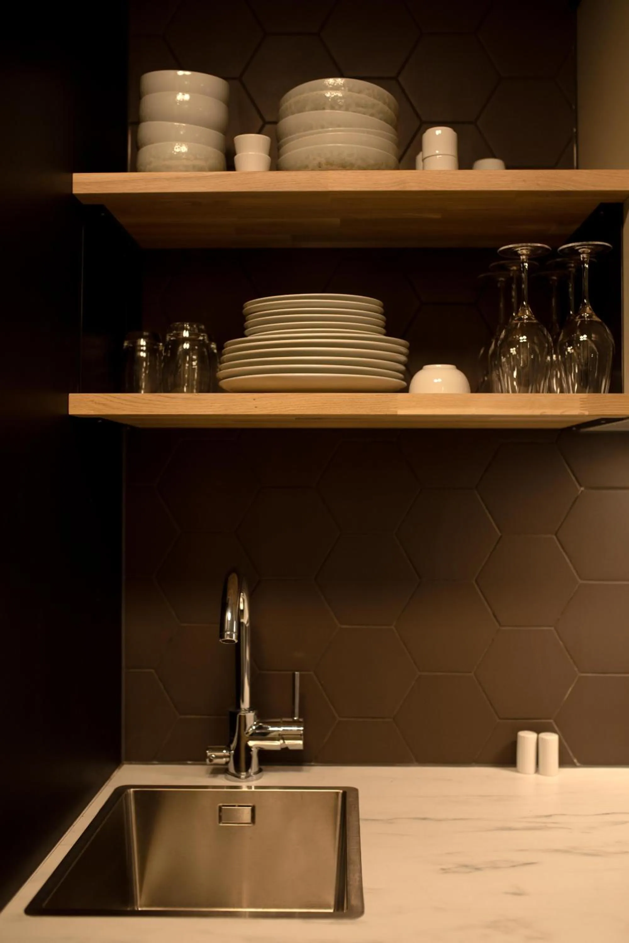 Kitchen or kitchenette in Home Again Apartments Kirkegata