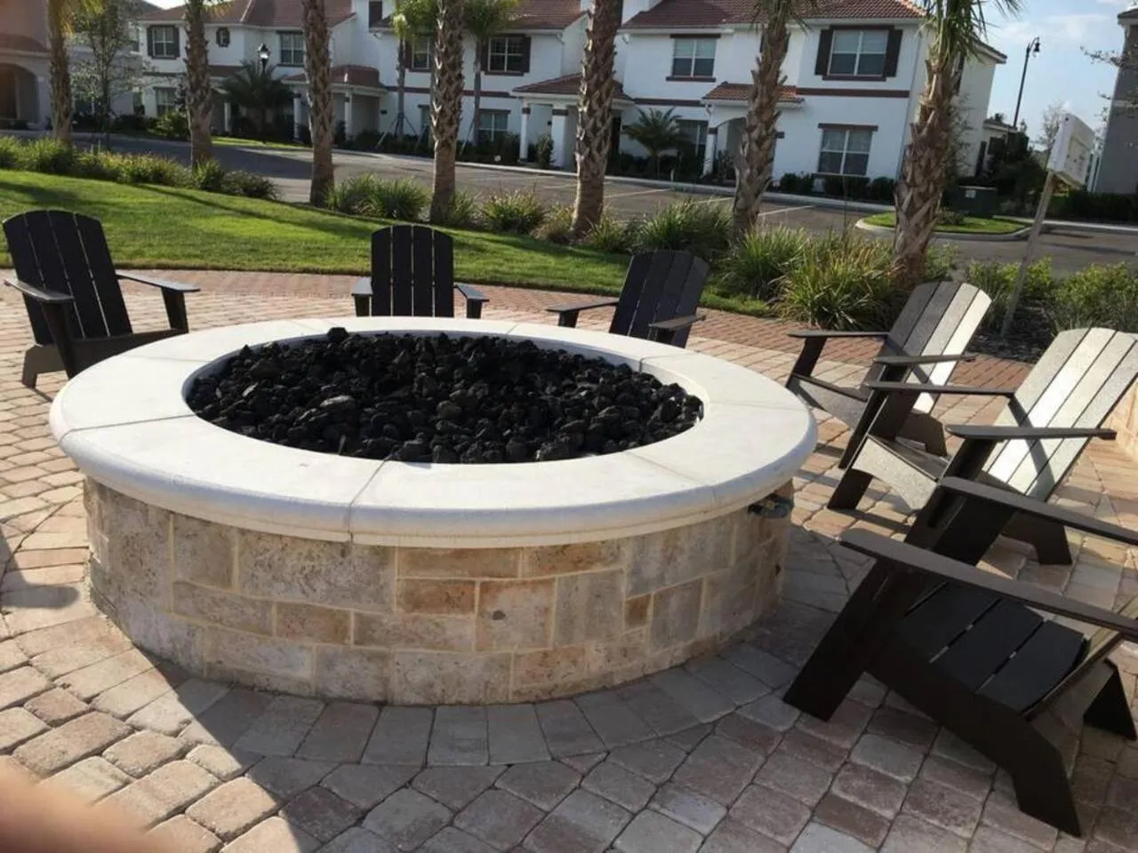 Patio in H - New 2 Bedroom Condo - 5 Miles to Disney - Free Water Park