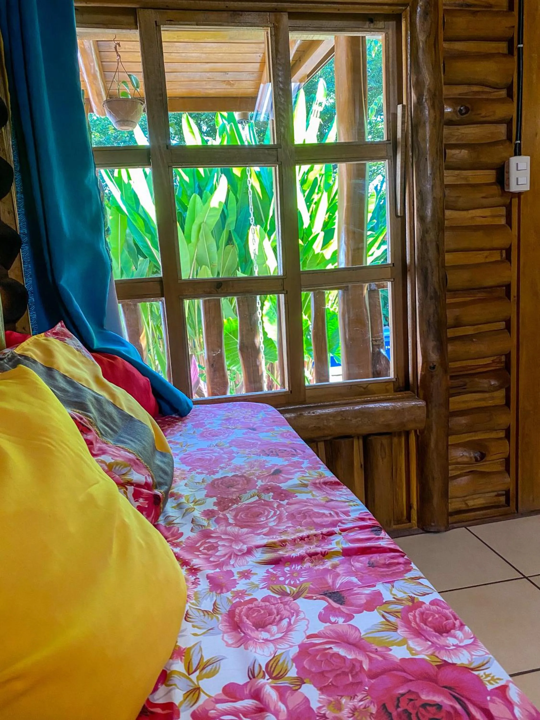 Living room, Bed in Cabañas Lamaite