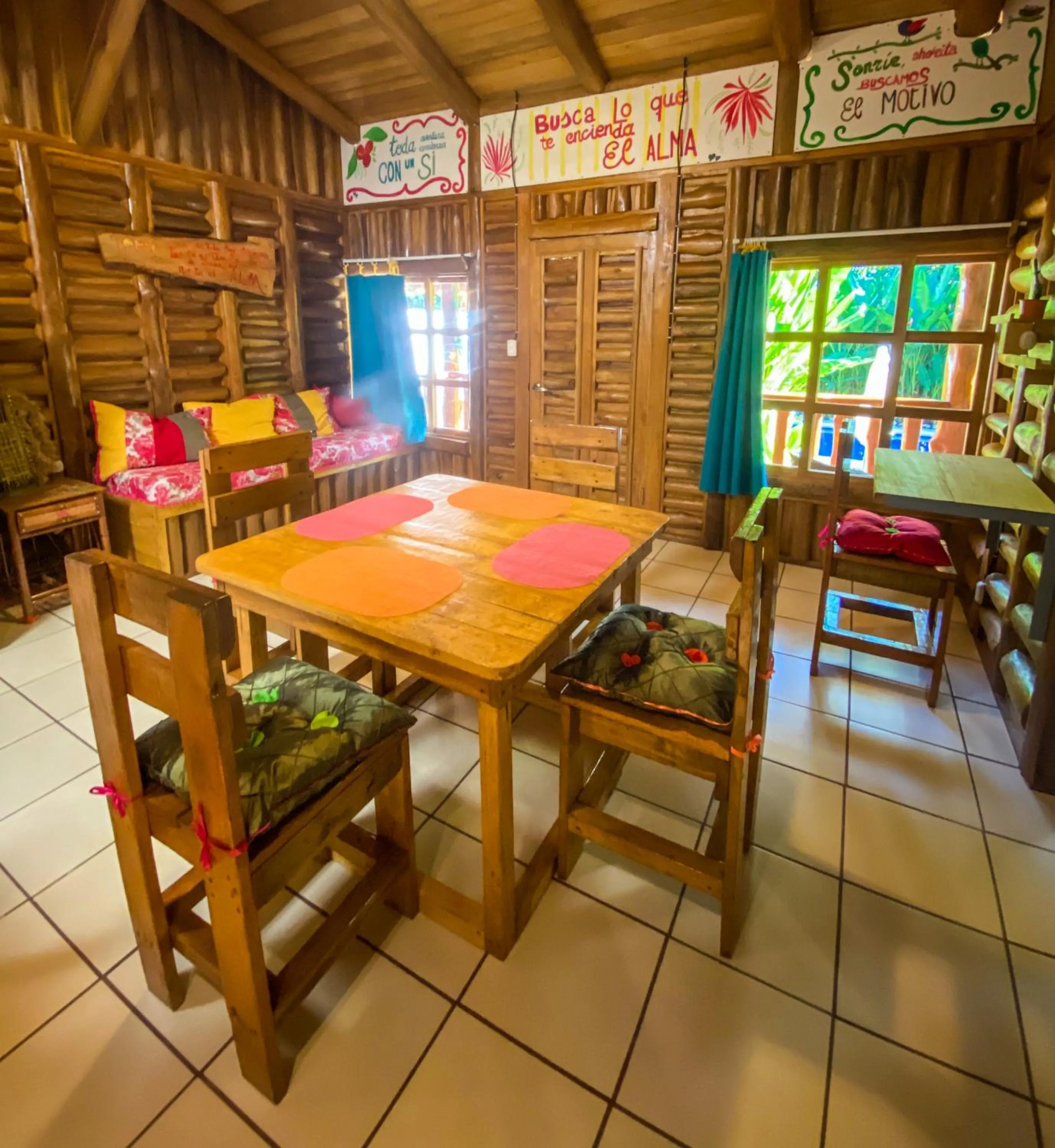 Living room in Cabañas Lamaite