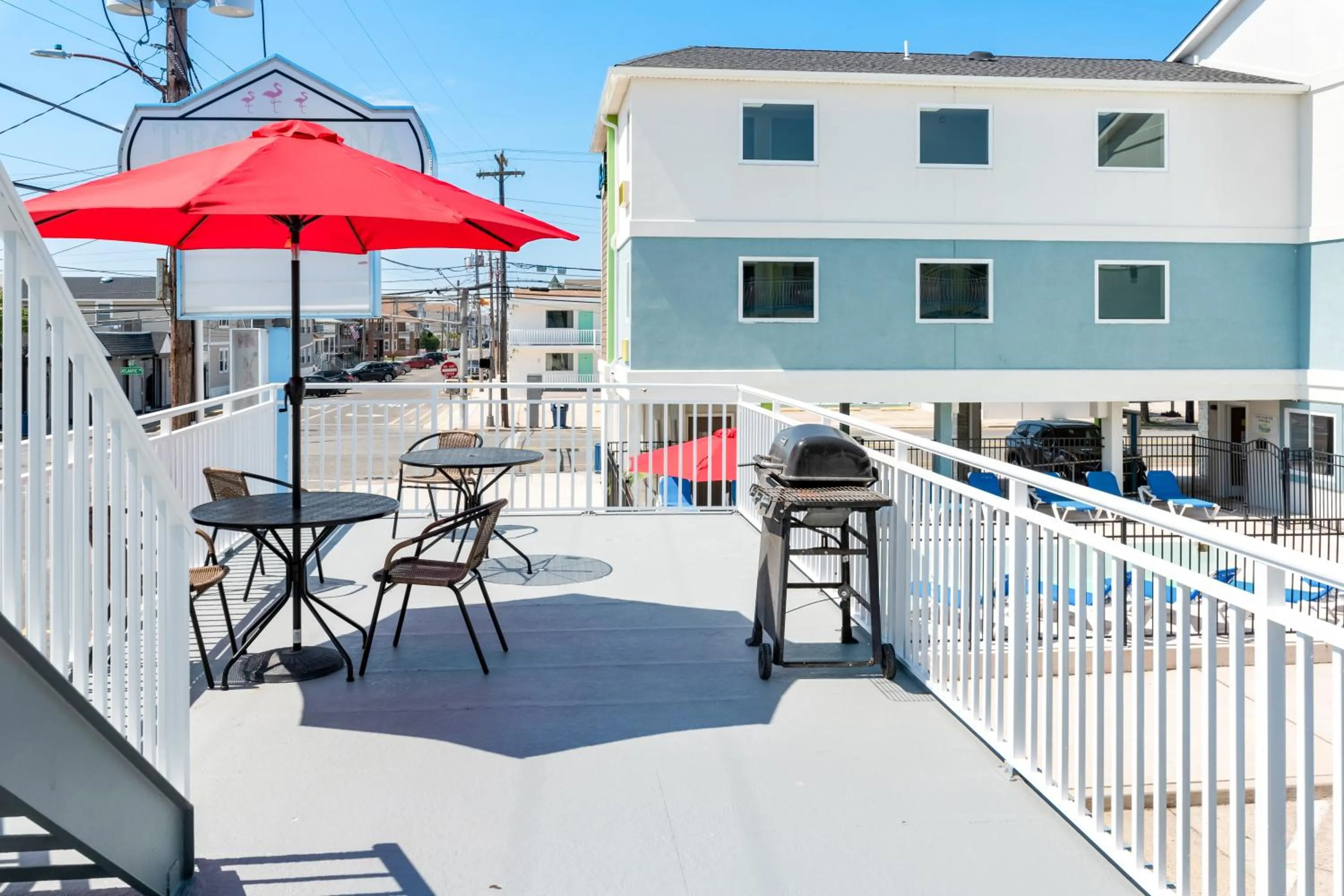 Patio in Tropicana Motel Wildwood Beach & Boardwalk