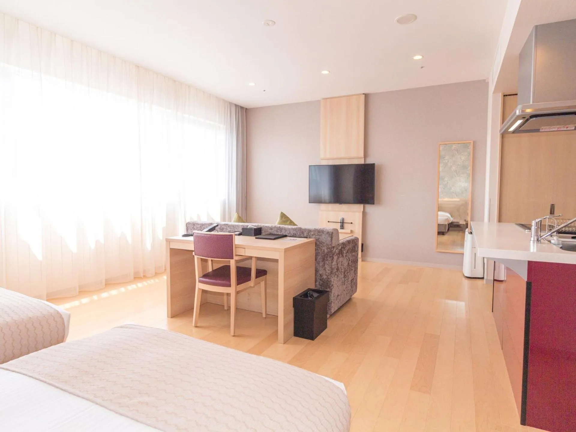 Living room, Bed in La'gent Stay Hakodate Ekimae