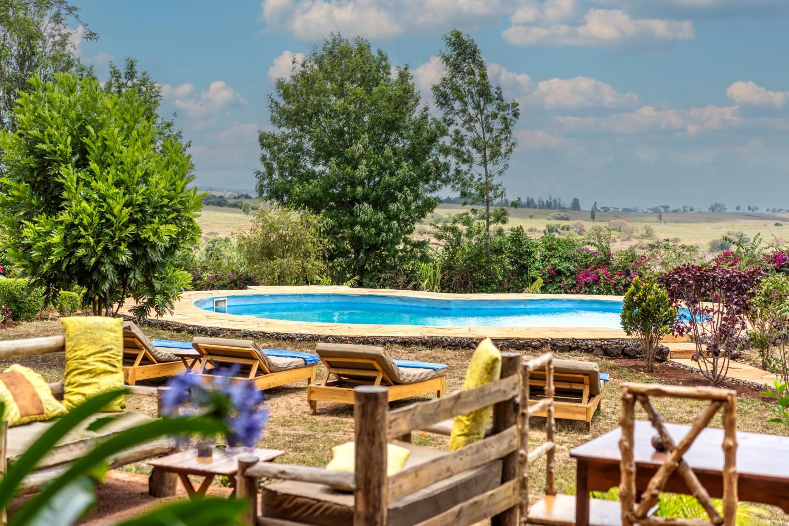 Pool view in Karatu Tented Lodge