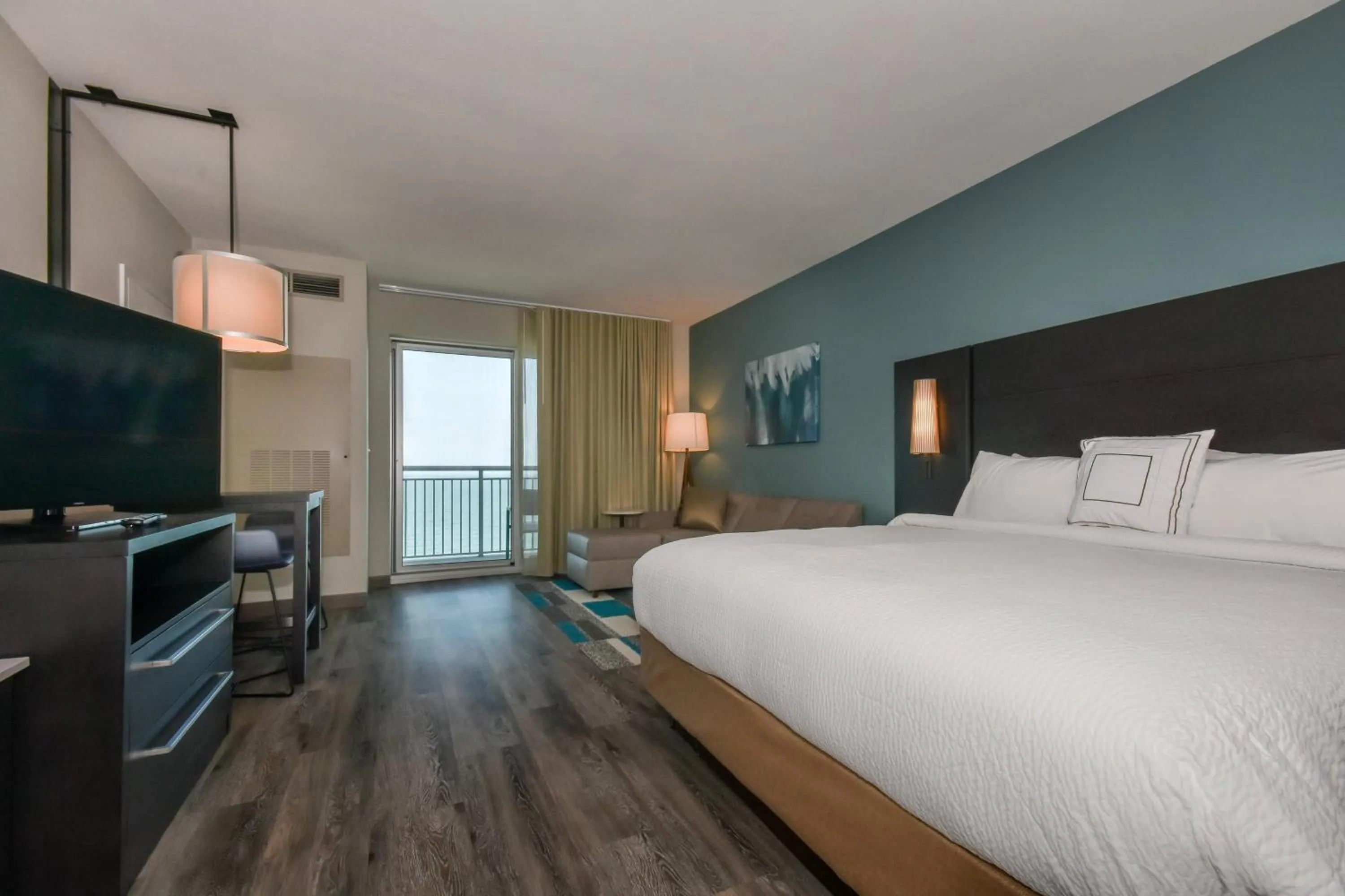 Photo of the whole room, Bed in Residence Inn by Marriott Myrtle Beach Oceanfront
