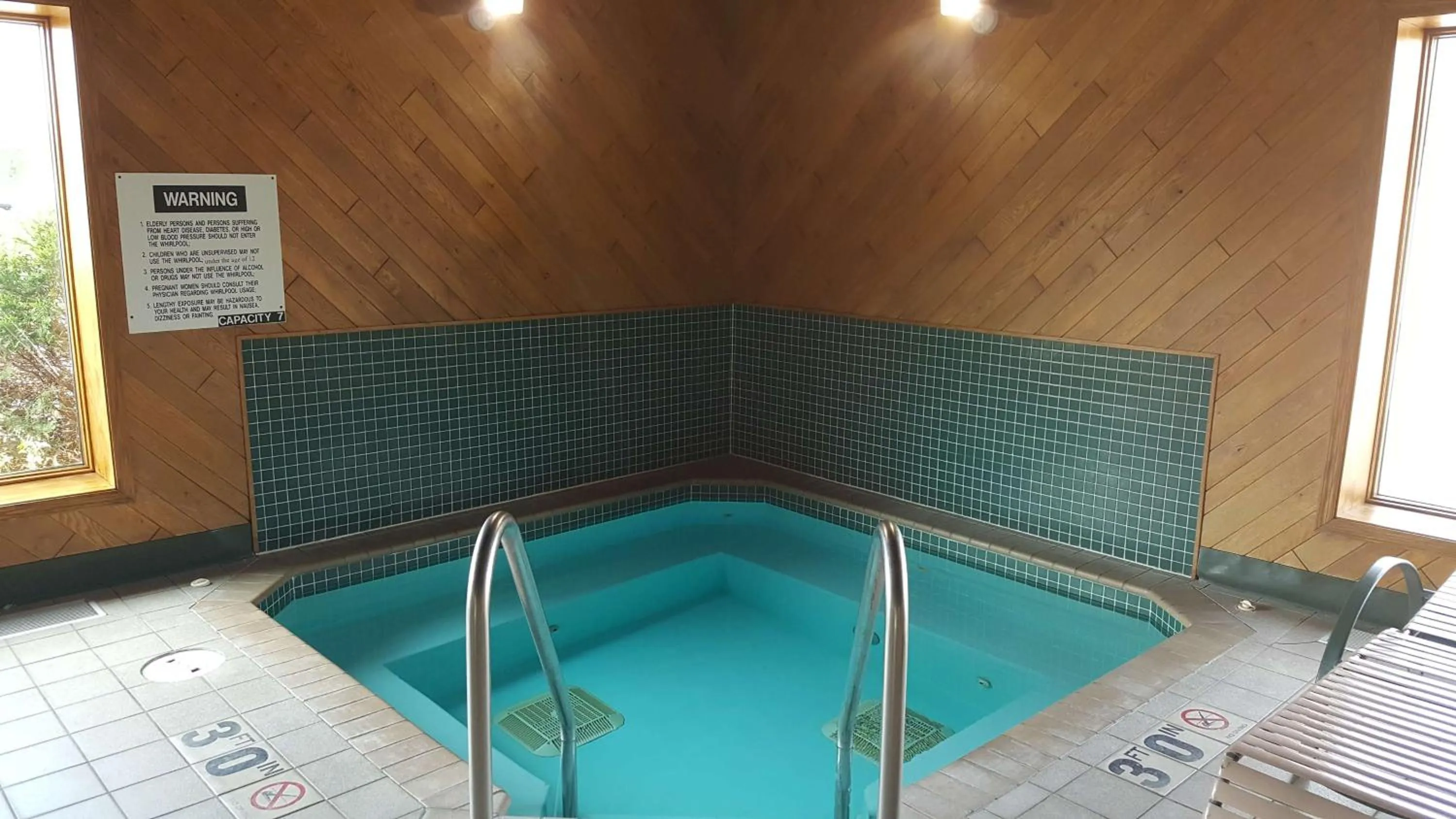 Swimming pool in Americas Best Value Inn Chippewa Falls