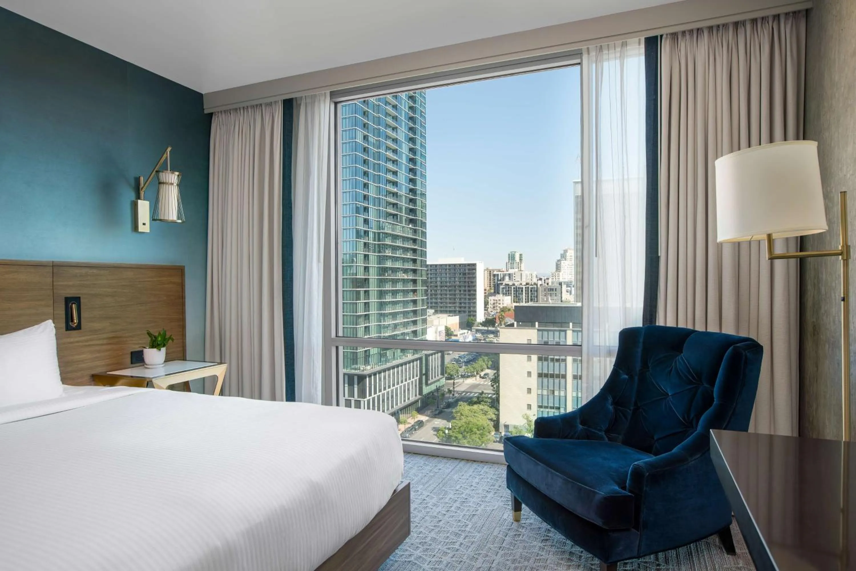 View (from property/room), Bed in Carte Hotel San Diego Downtown, Curio Collection By Hilton