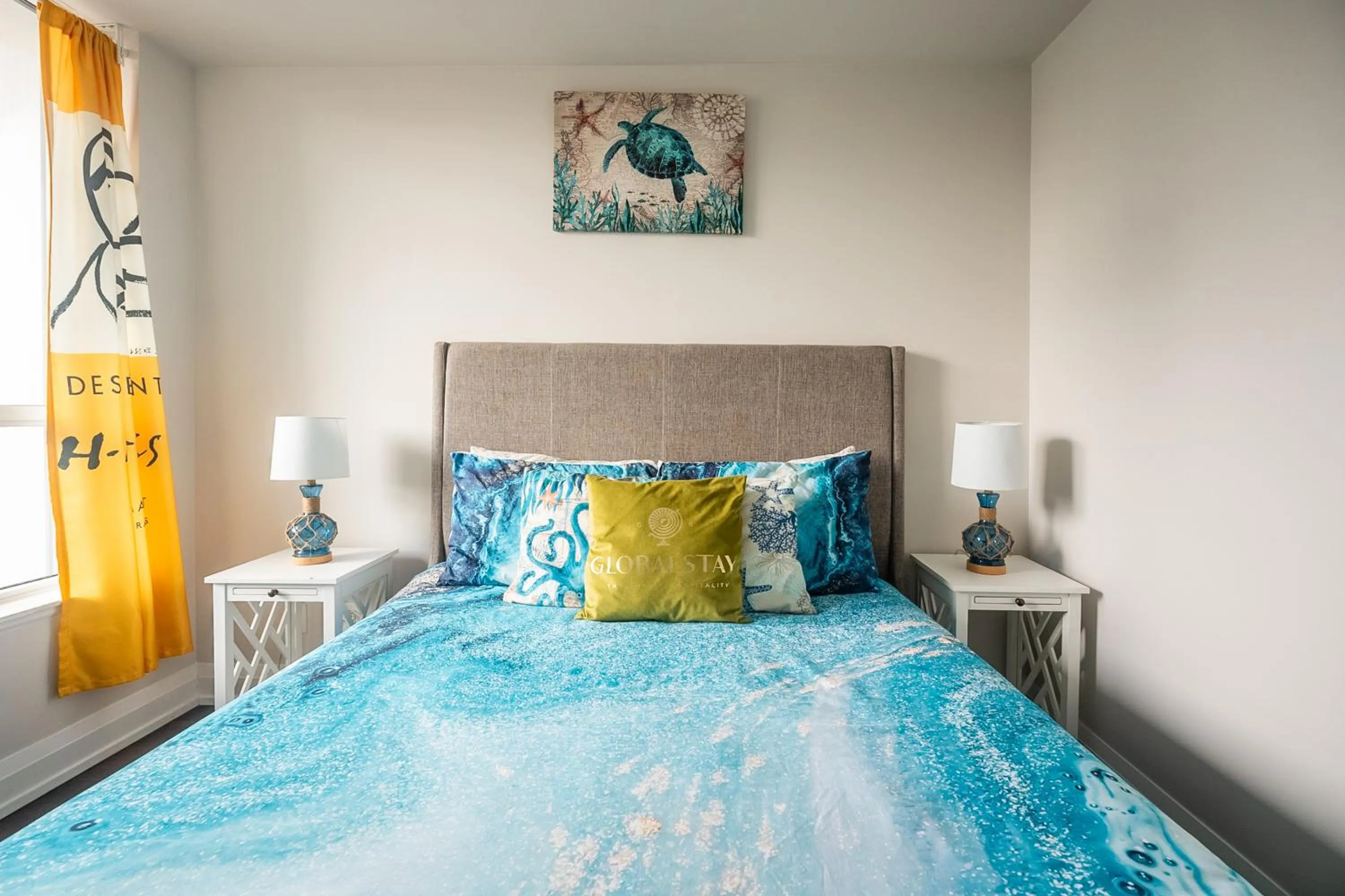 Bed in GLOBALSTAY Modern Apartments in North York Skyscraper