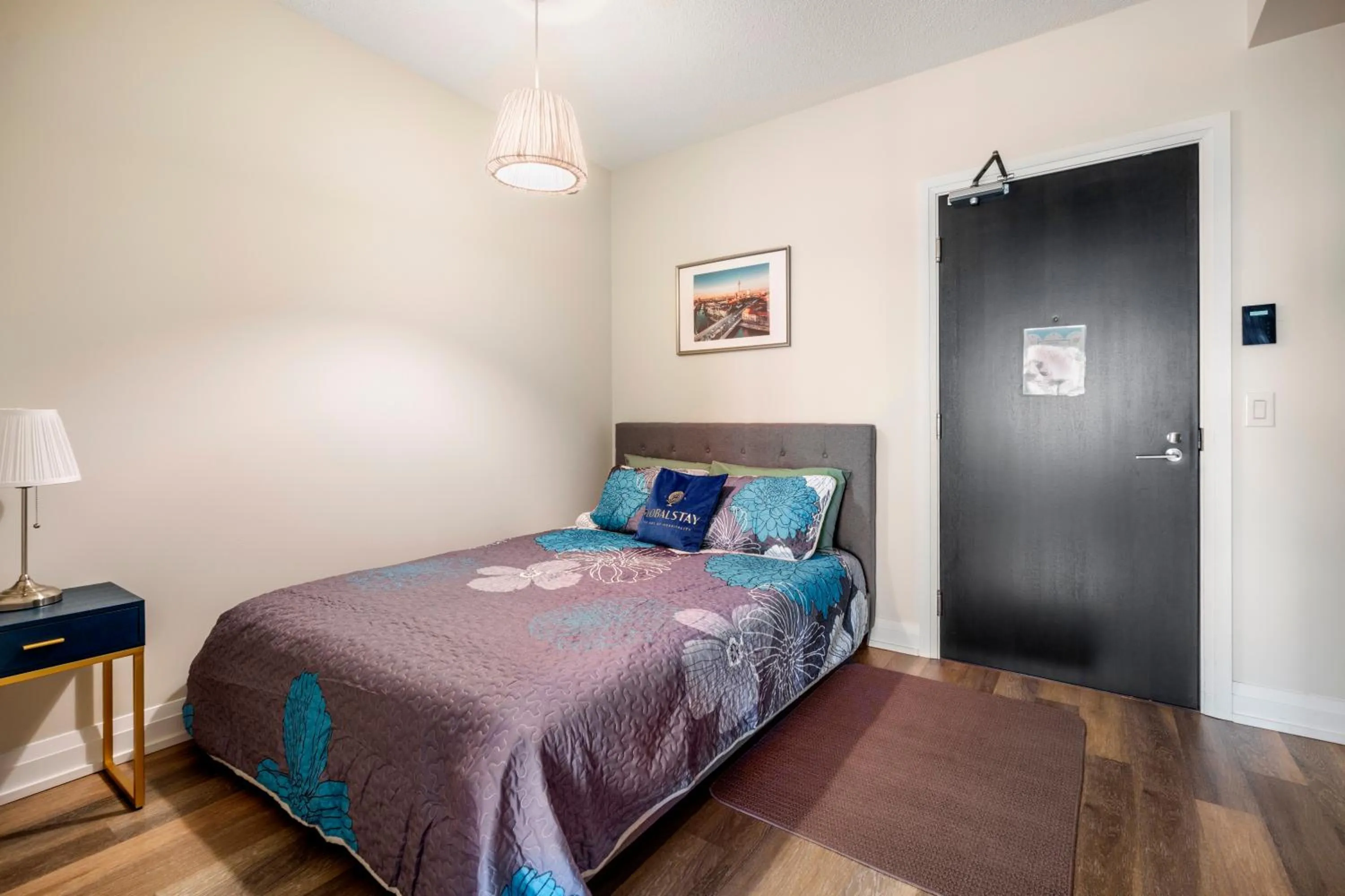 Bed in GLOBALSTAY Modern Apartments in North York Skyscraper