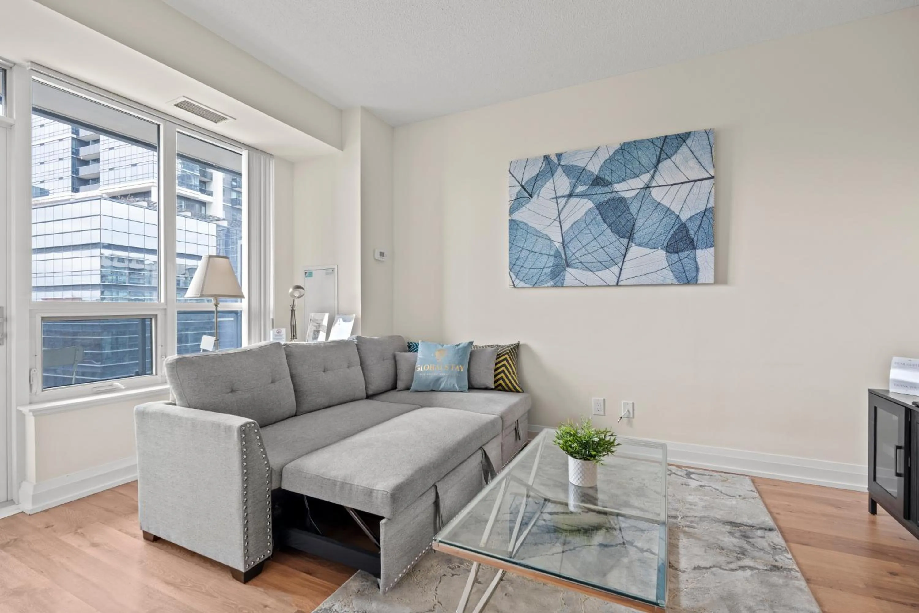 Living room in GLOBALSTAY Modern Apartments in North York Skyscraper