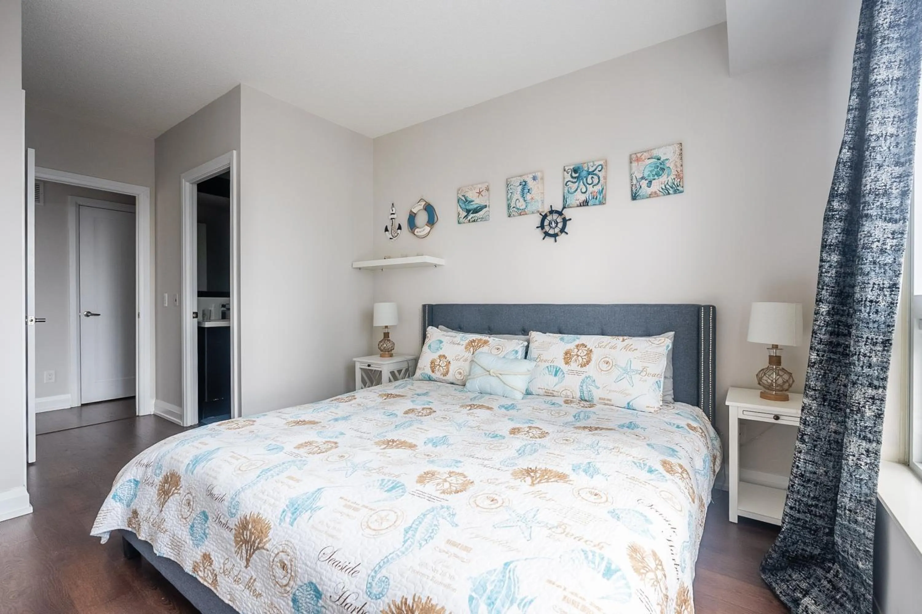 Bed in GLOBALSTAY Modern Apartments in North York Skyscraper