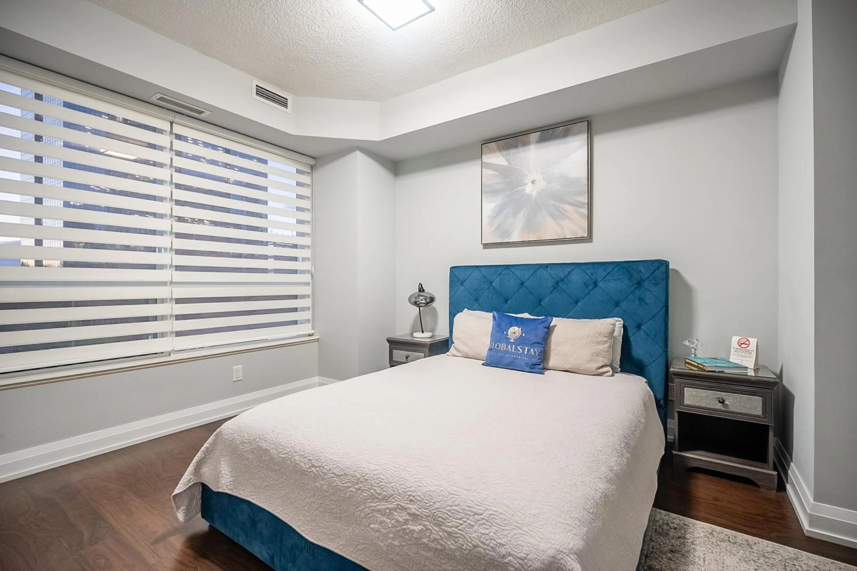 Bed in GLOBALSTAY Modern Apartments in North York Skyscraper