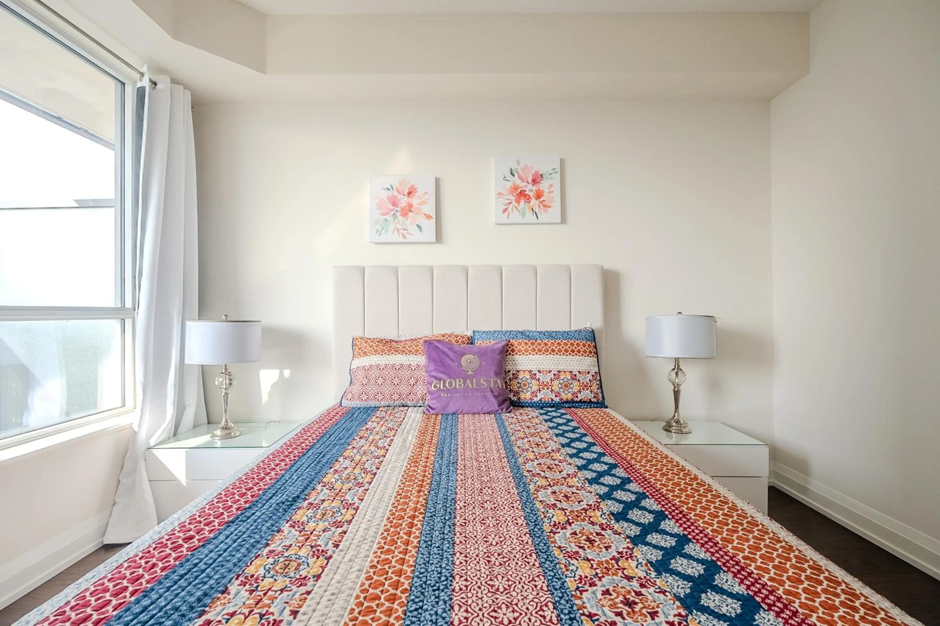 Bed in GLOBALSTAY Modern Apartments in North York Skyscraper