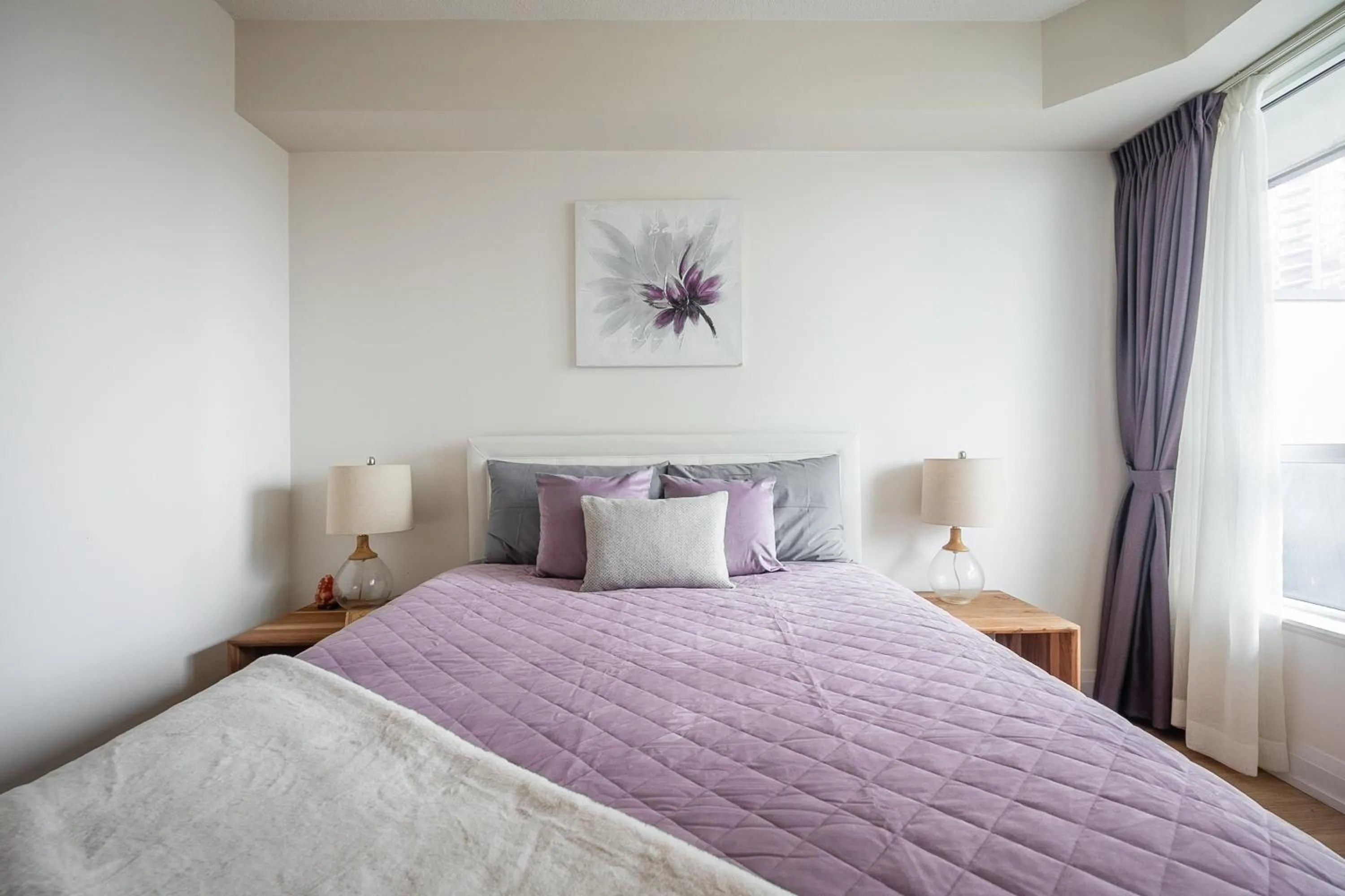 Bed in GLOBALSTAY Modern Apartments in North York Skyscraper