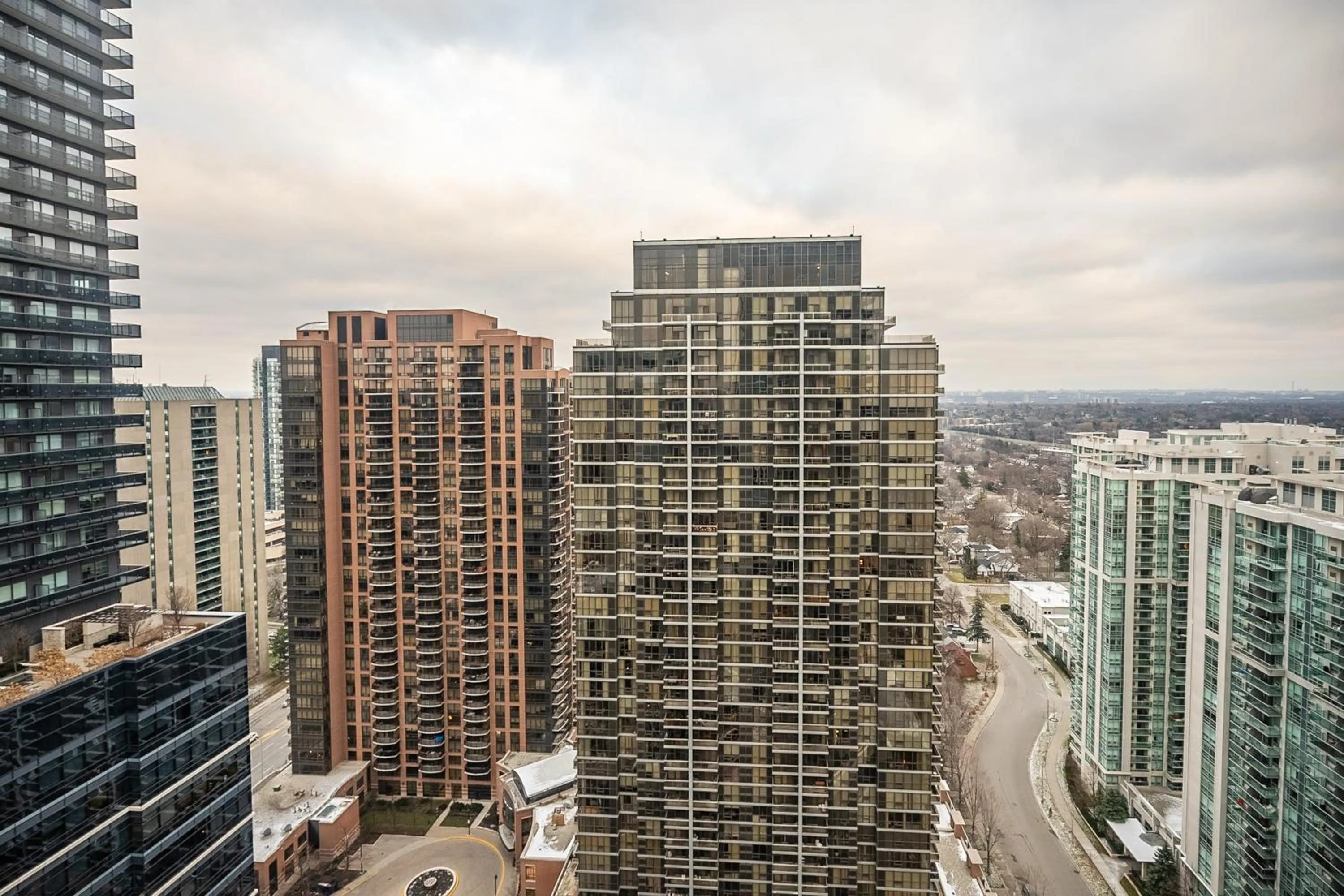 Bird's eye view in GLOBALSTAY Modern Apartments in North York Skyscraper