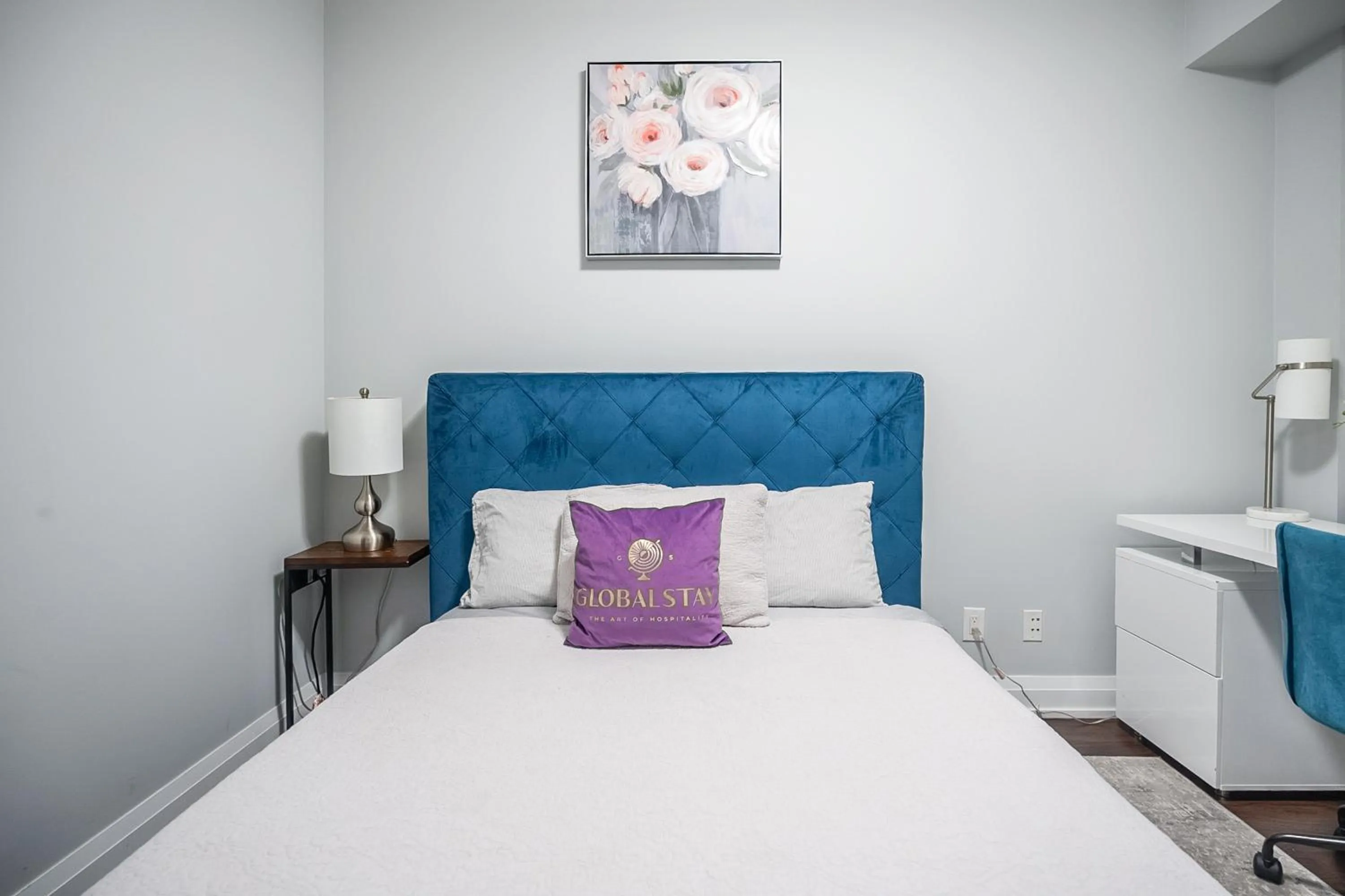 Bed in GLOBALSTAY Modern Apartments in North York Skyscraper