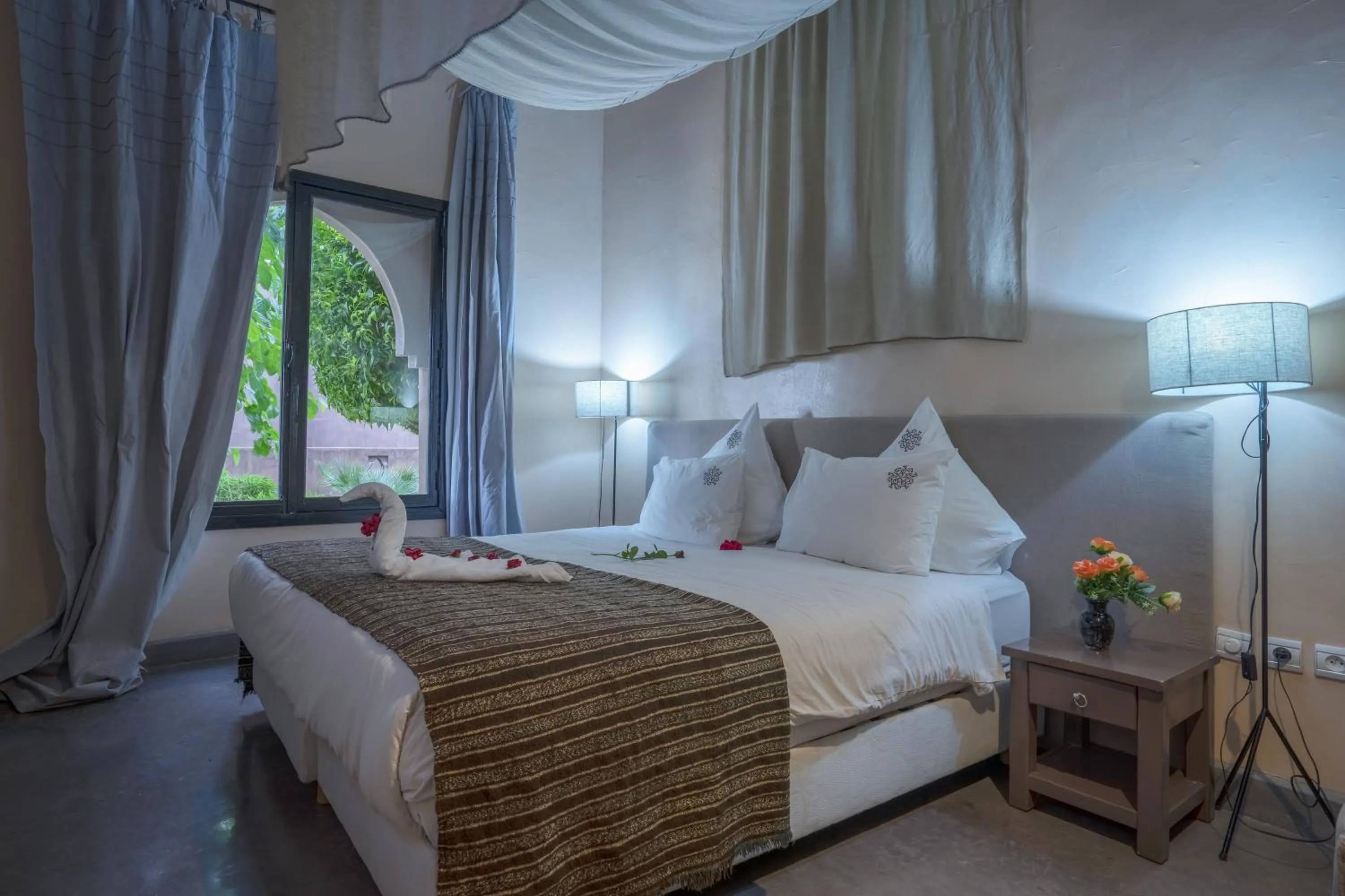 Bed in Taj Atlas Wellness Boutique Hôtel & Spa