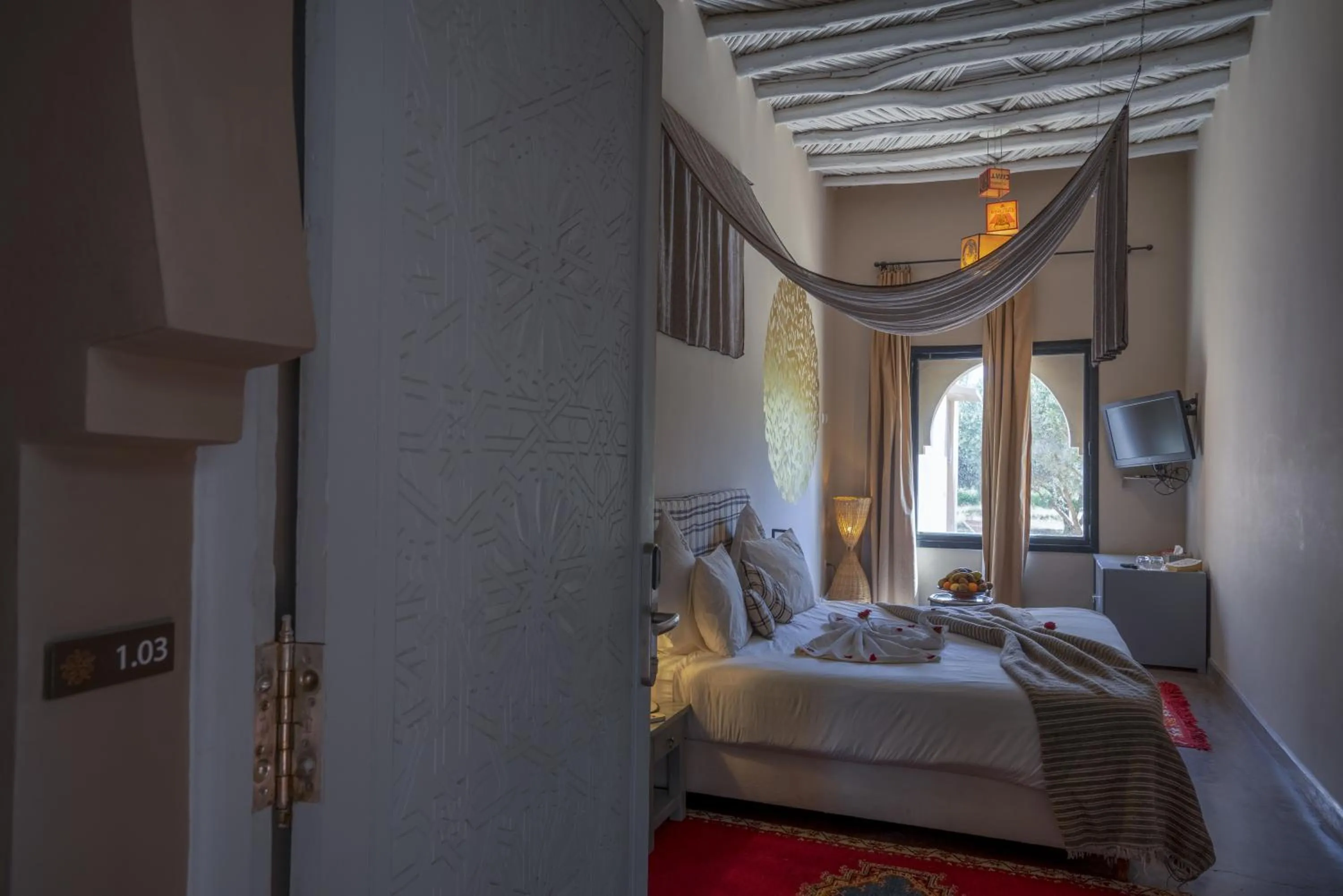 Bed in Taj Atlas Wellness Boutique Hôtel & Spa