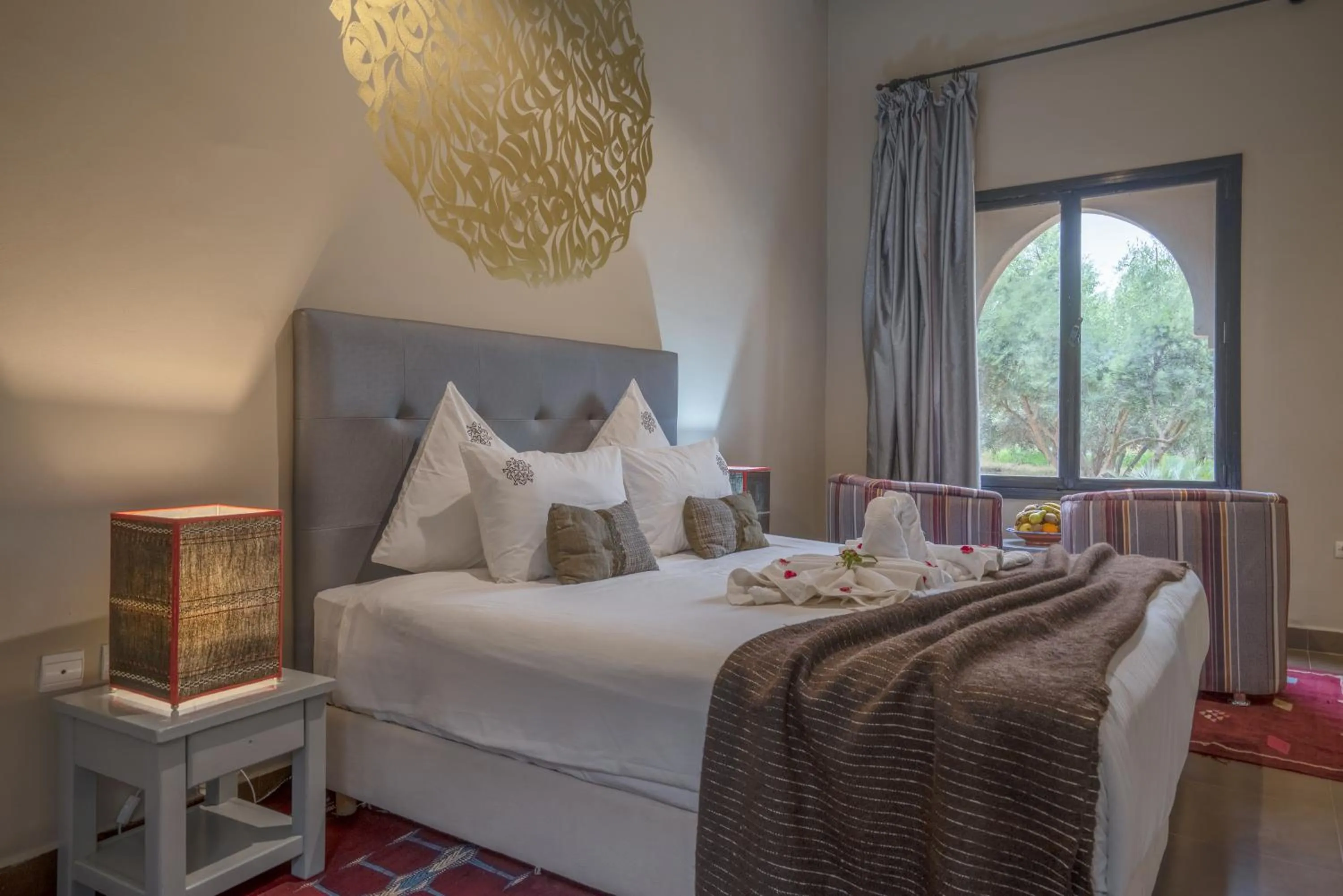 Bed in Taj Atlas Wellness Boutique Hôtel & Spa