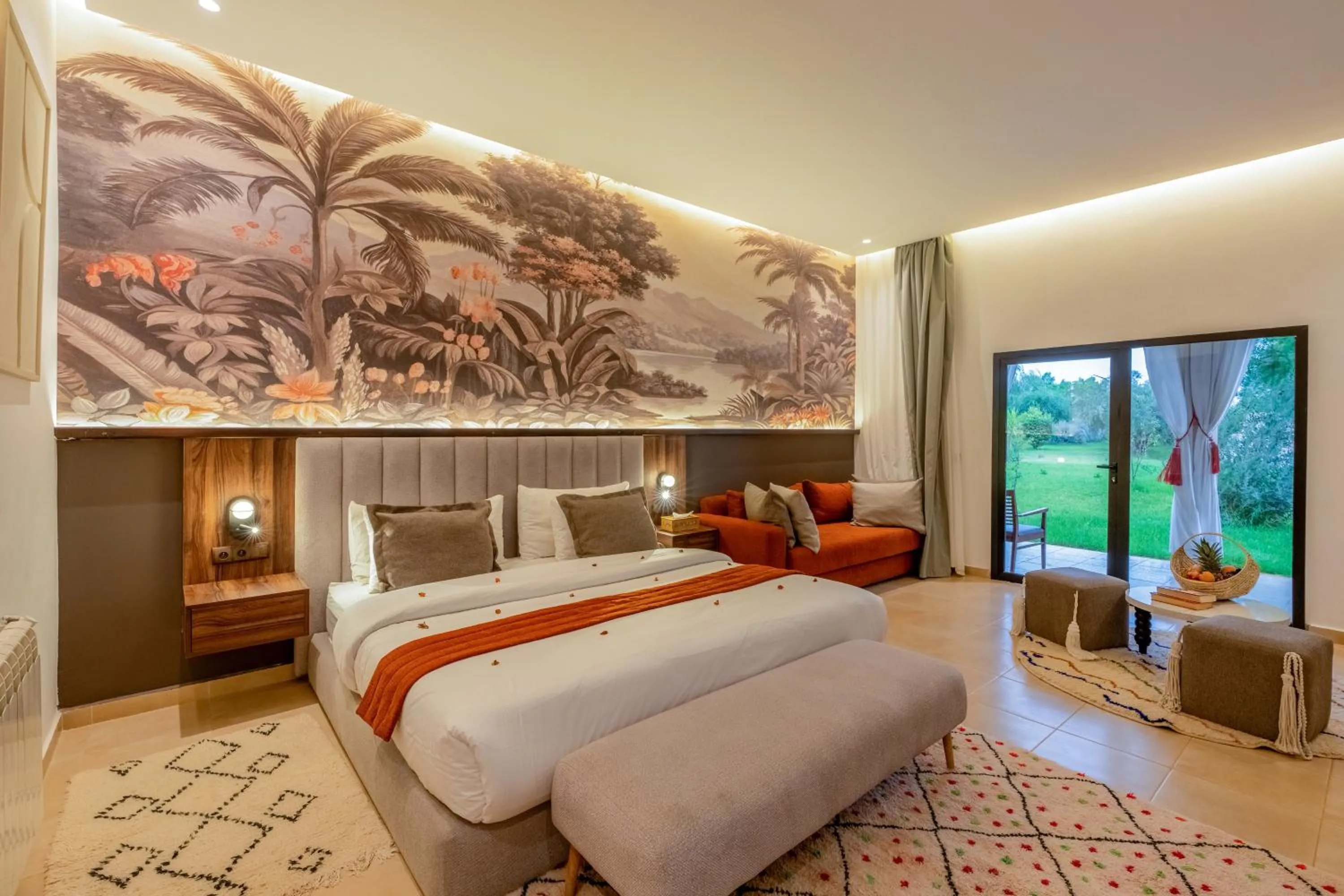 Bed in Taj Atlas Wellness Boutique Hôtel & Spa