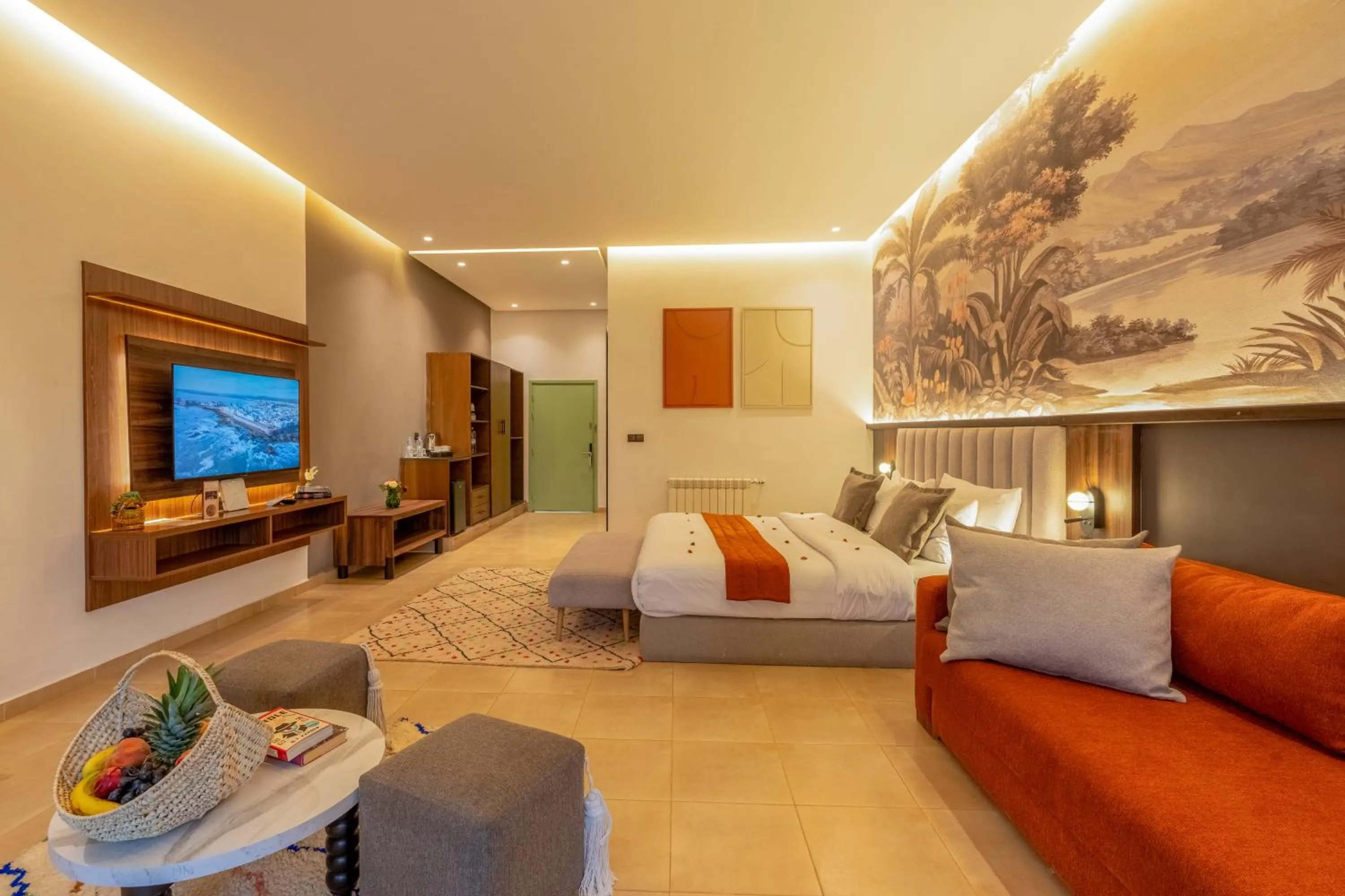 Bed in Taj Atlas Wellness Boutique Hôtel & Spa