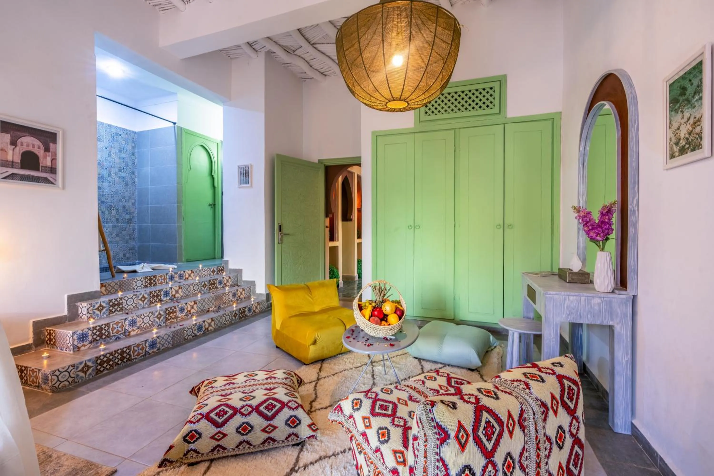 Bed in Taj Atlas Wellness Boutique Hôtel & Spa