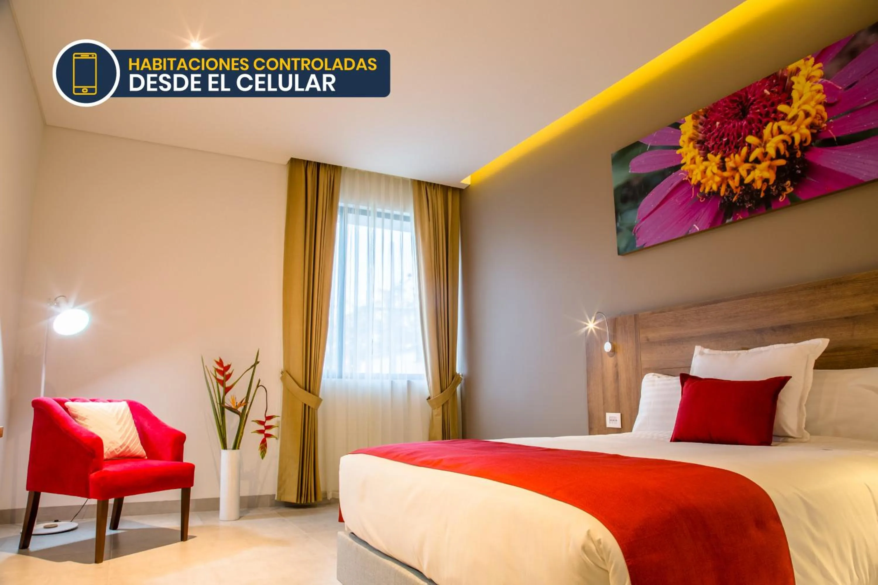 Bed in Hotel Pance 122 Wellness Spa