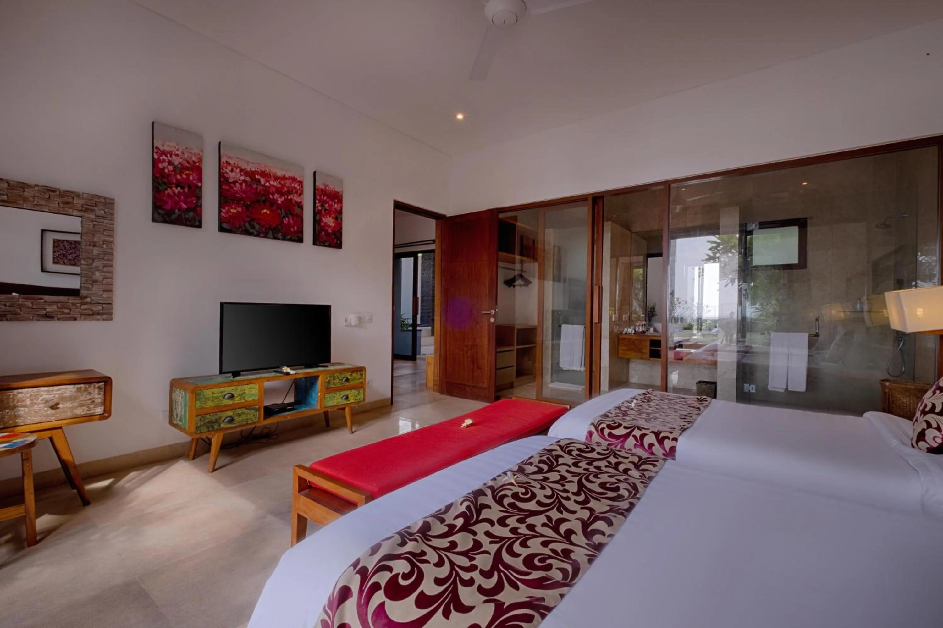 Bed in Keramas Beachfront Villa by Sanga Sanga Hospitality