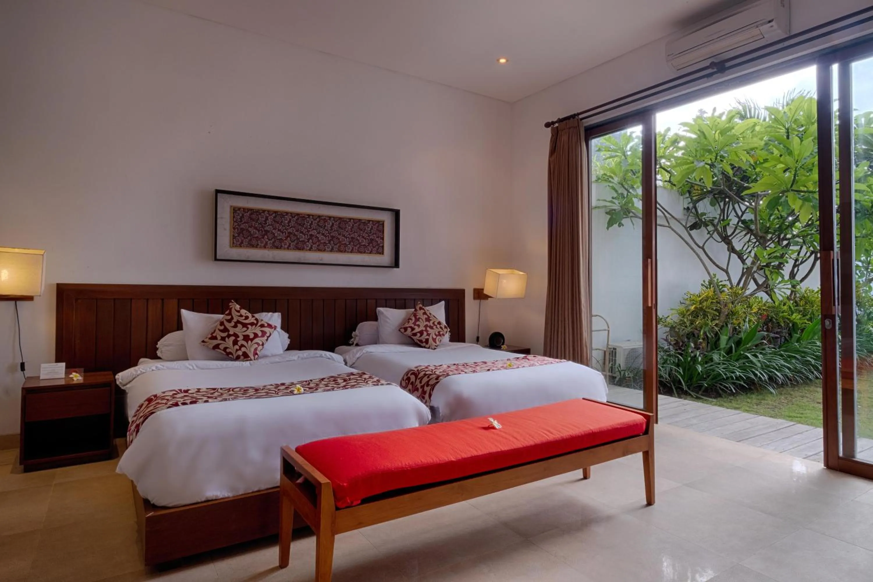 Bedroom, Bed in Keramas Beachfront Villa by Sanga Sanga Hospitality