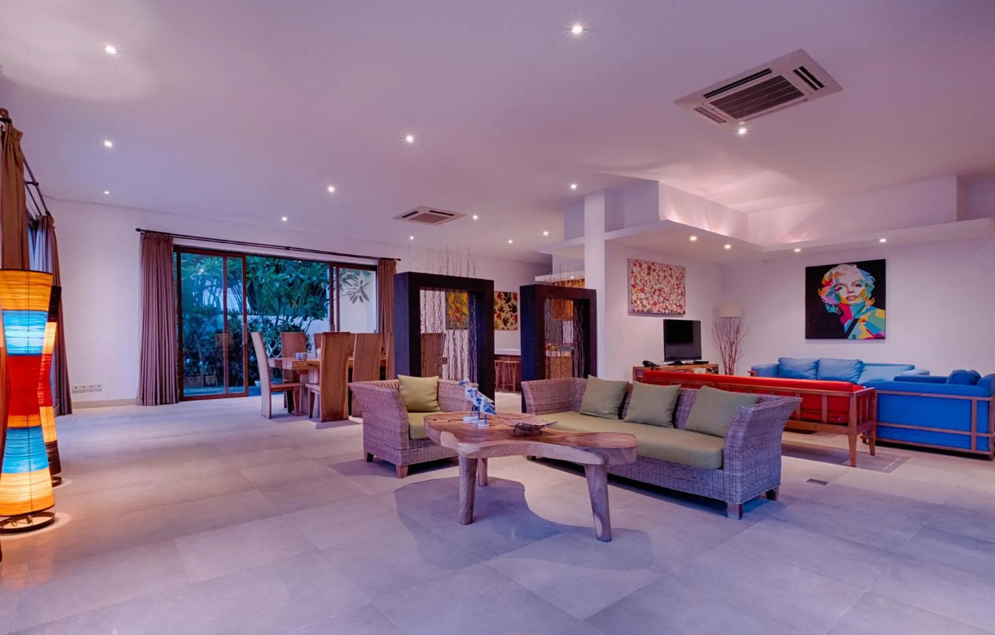 Living room in Keramas Beachfront Villa by Sanga Sanga Hospitality