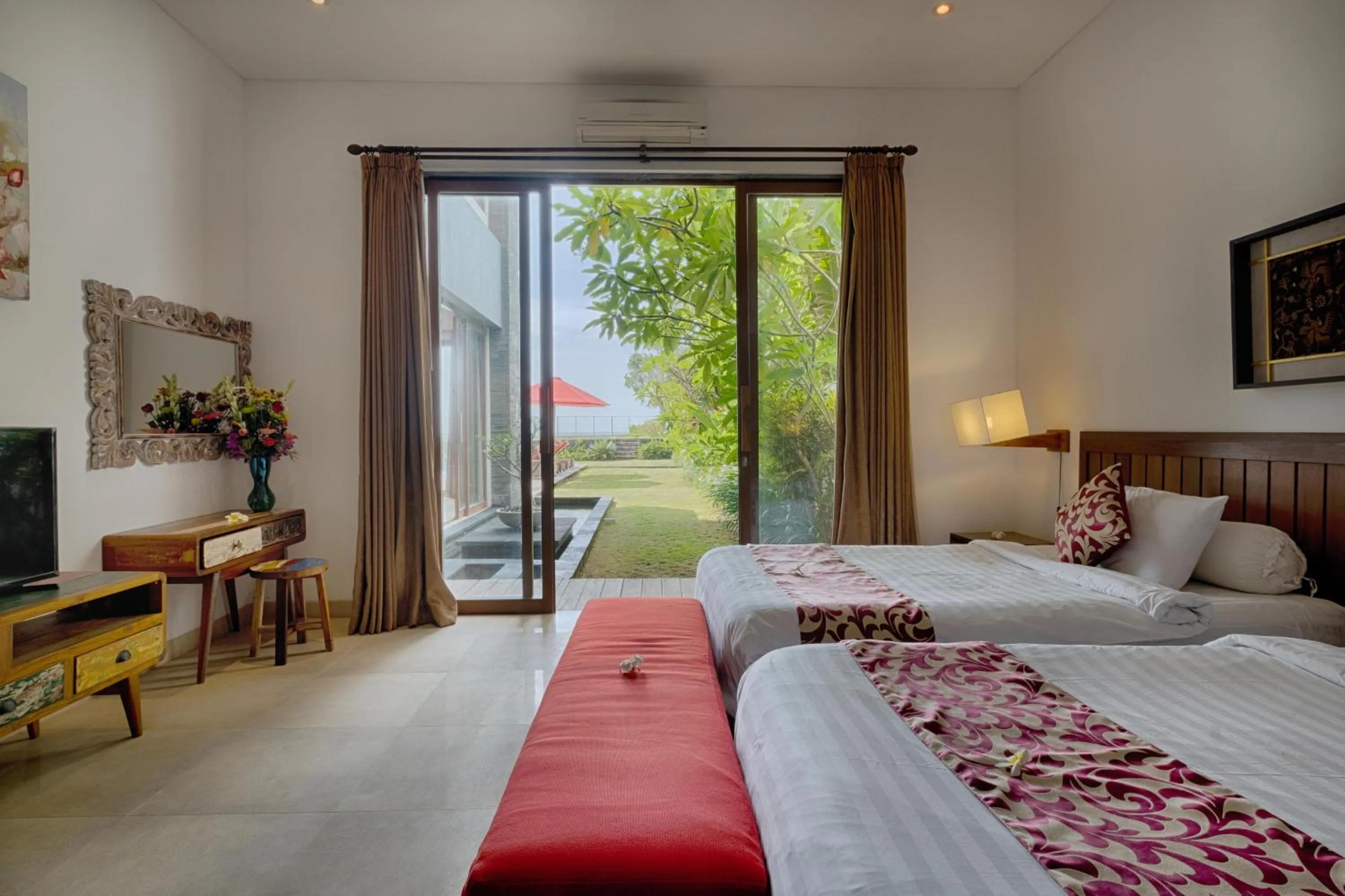 Bedroom, Bed in Keramas Beachfront Villa by Sanga Sanga Hospitality