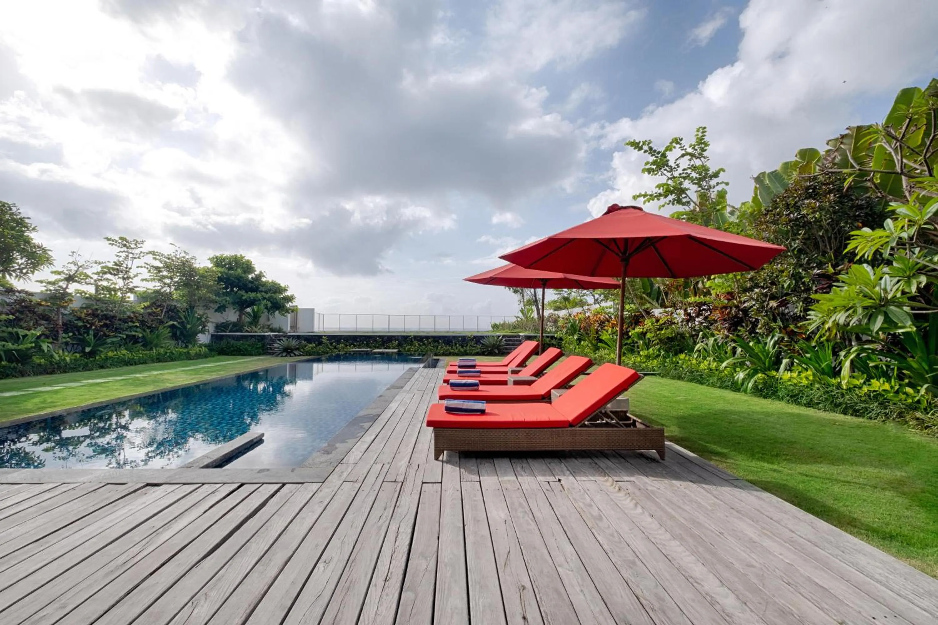 Garden in Keramas Beachfront Villa by Sanga Sanga Hospitality