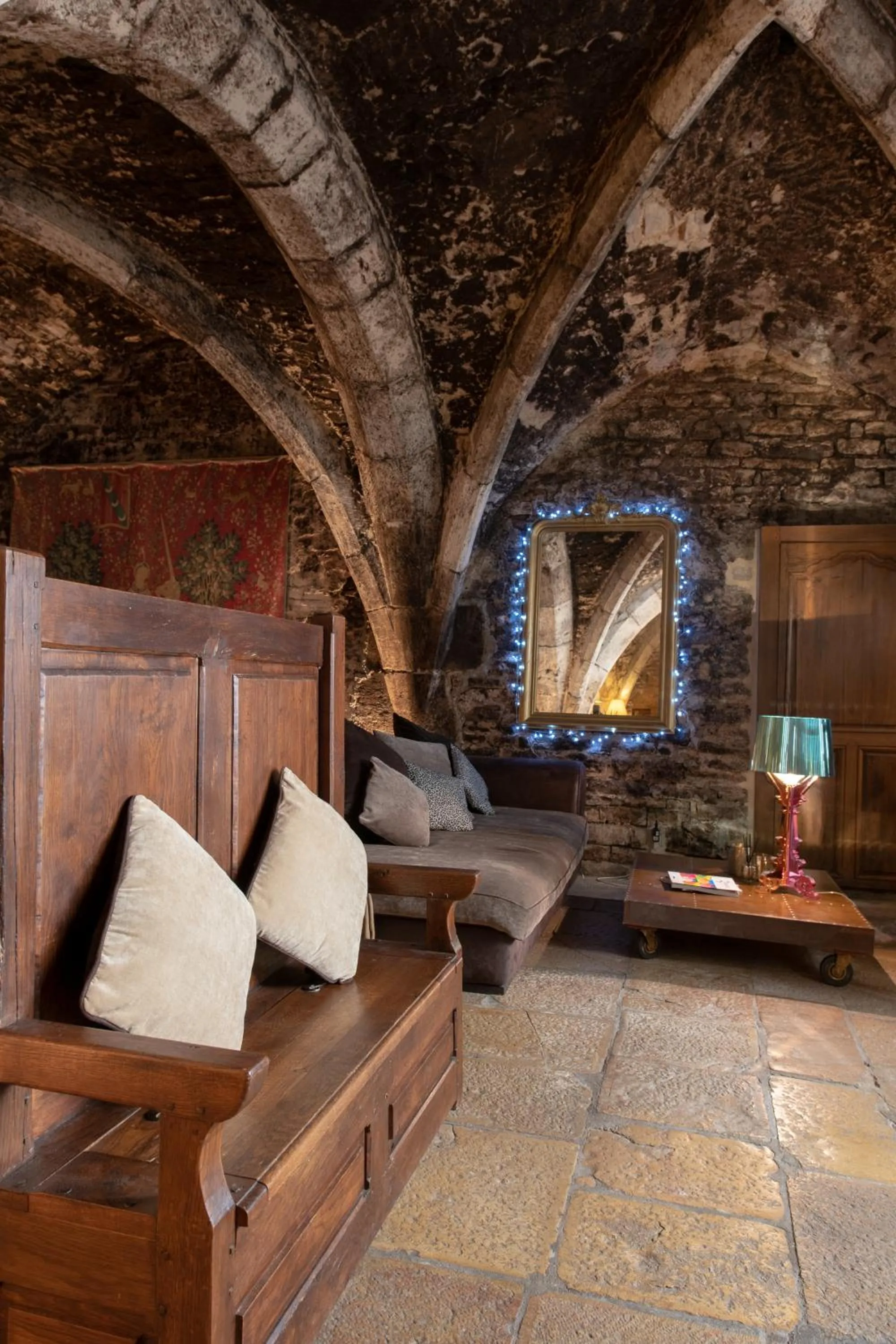 Lounge or bar, Bed in Abbaye de Maizières