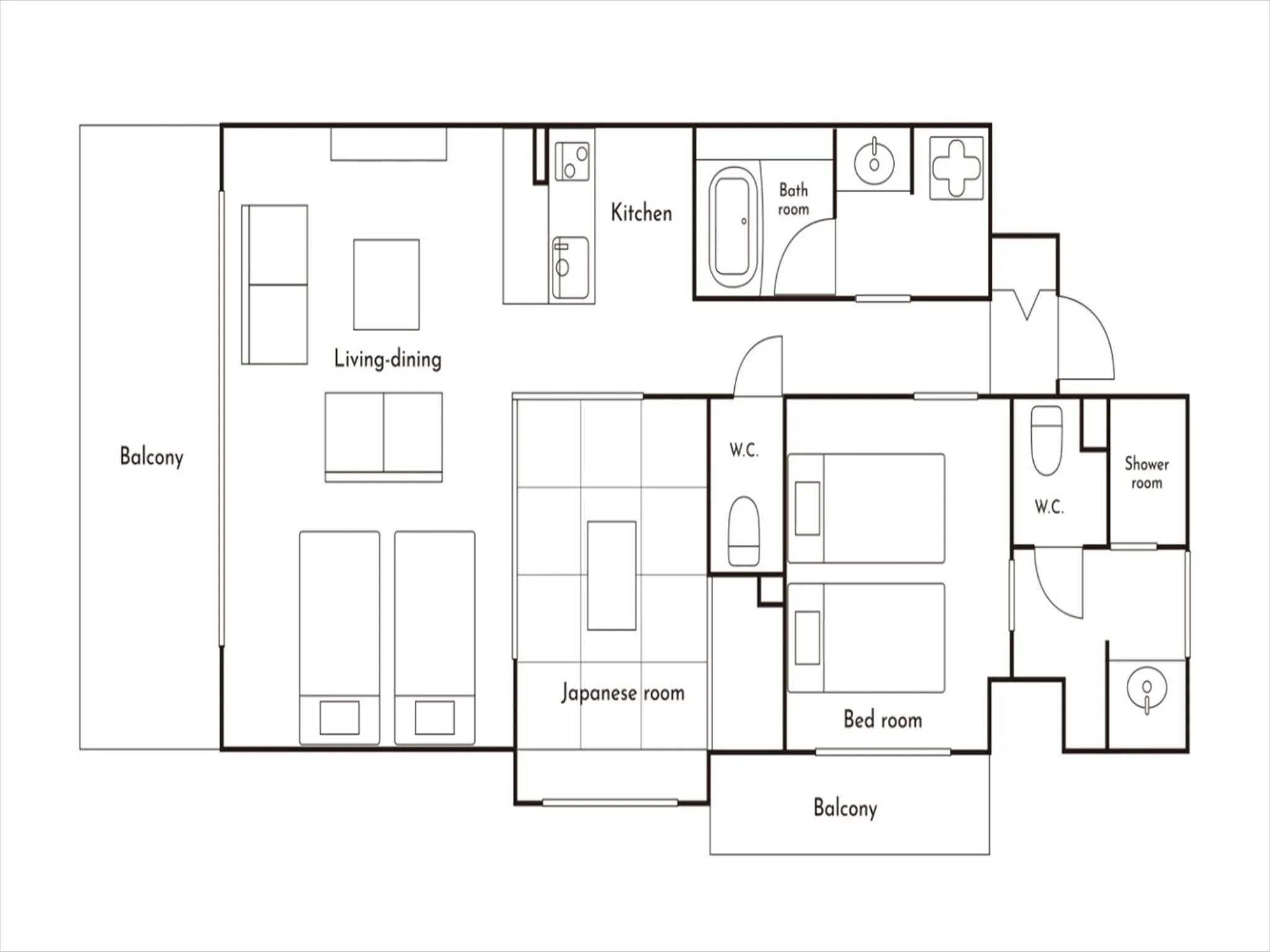 Floor plan in Sunset Resort Canphou