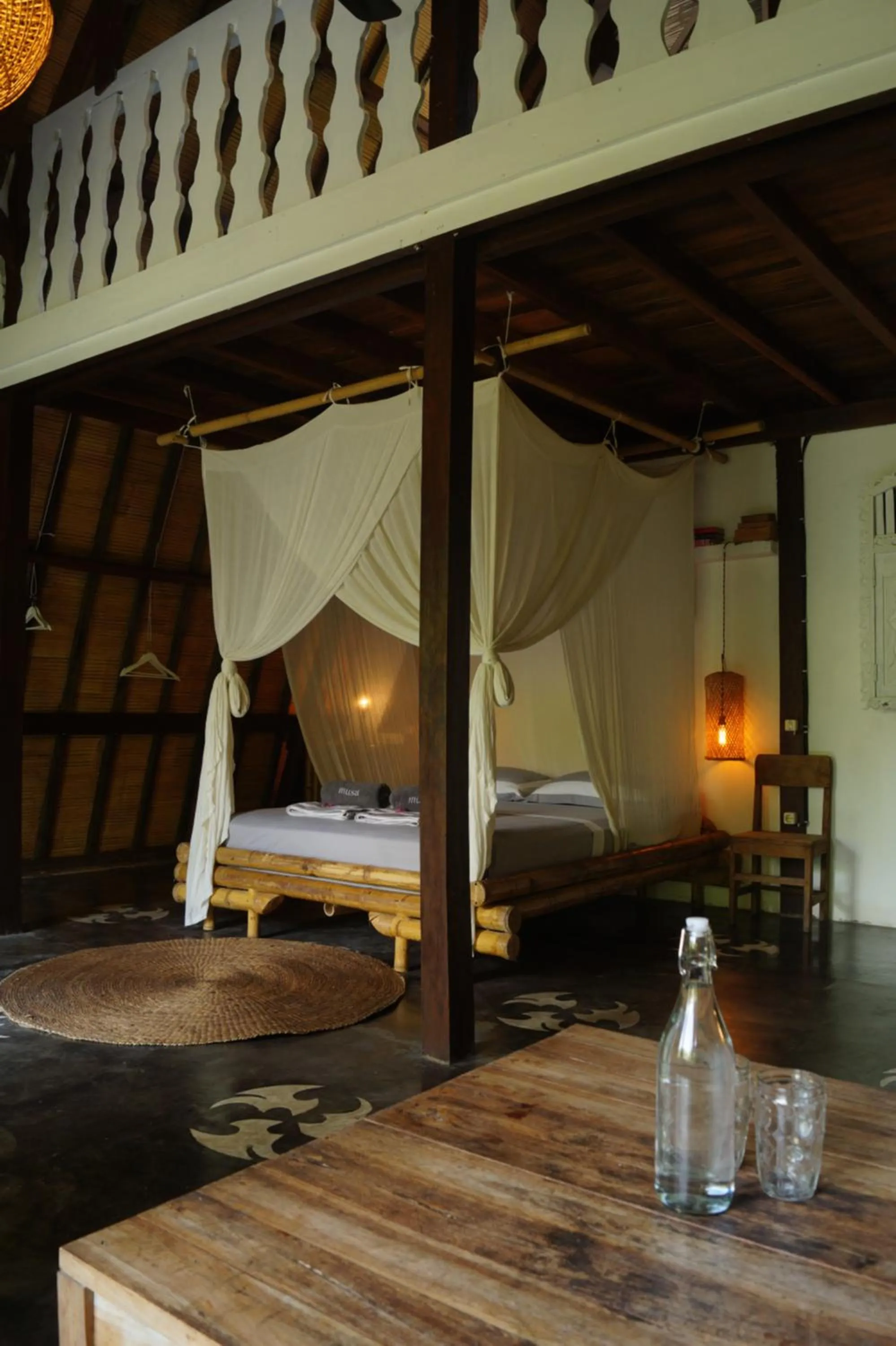 Bed in Musa Villas and Bungalows Gili Air