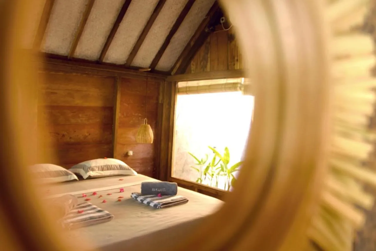 Bed in Musa Villas and Bungalows Gili Air