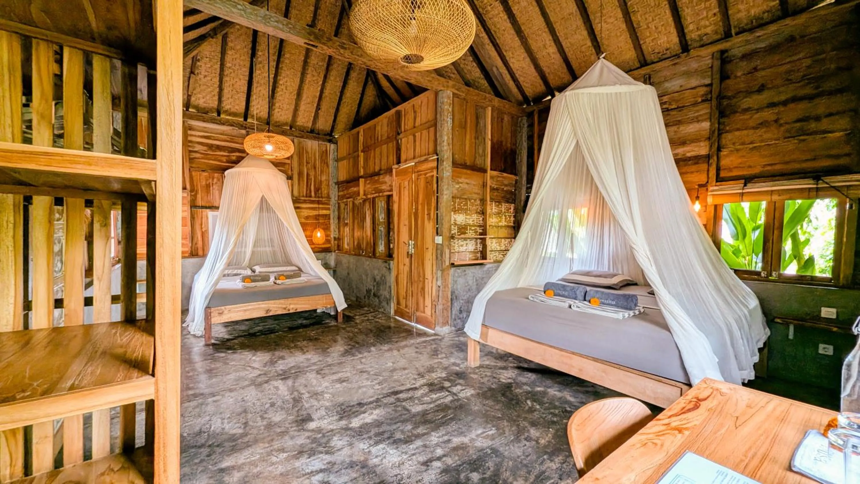 Bed in Musa Villas and Bungalows Gili Air