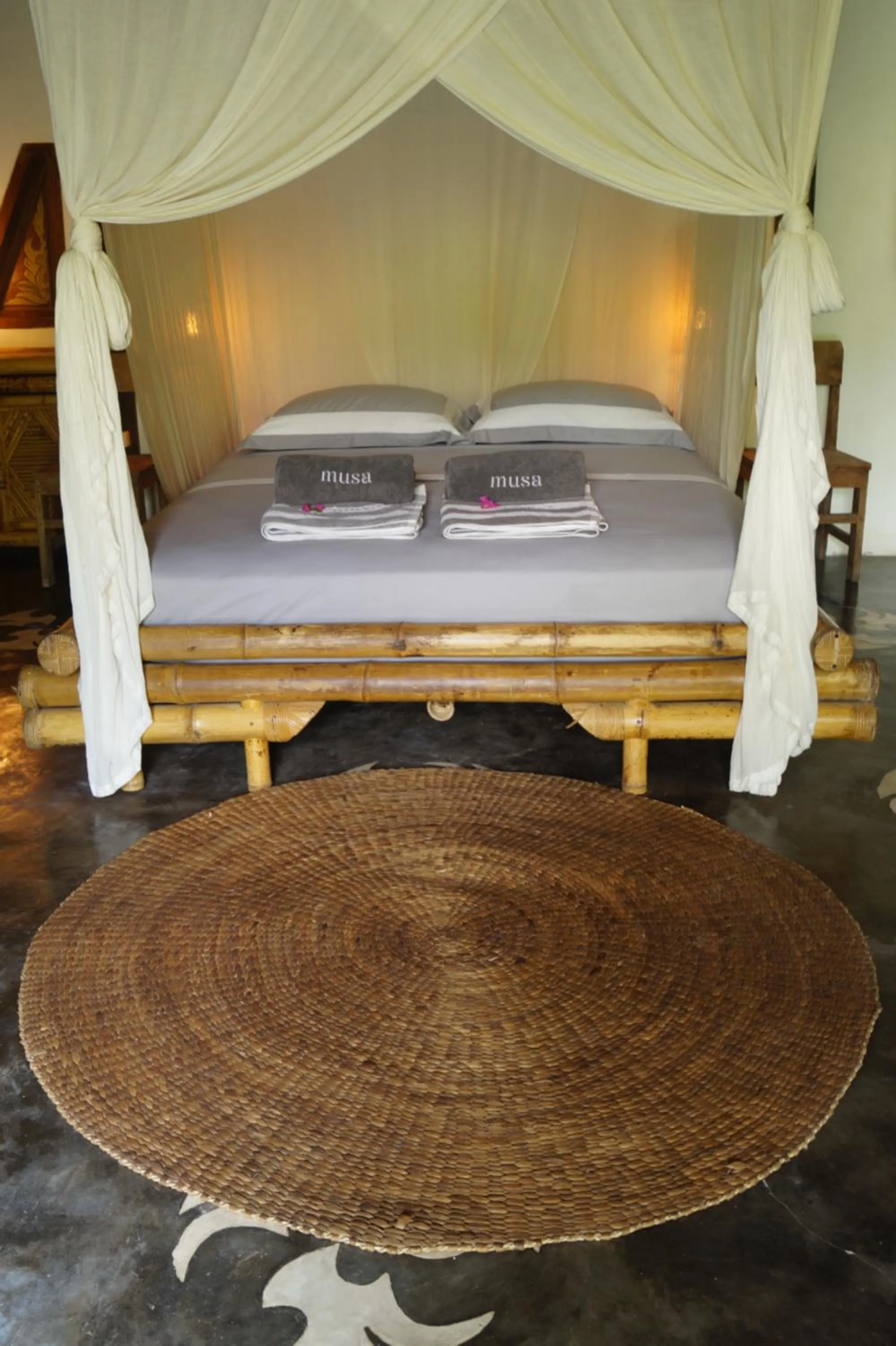 Bed in Musa Villas and Bungalows Gili Air