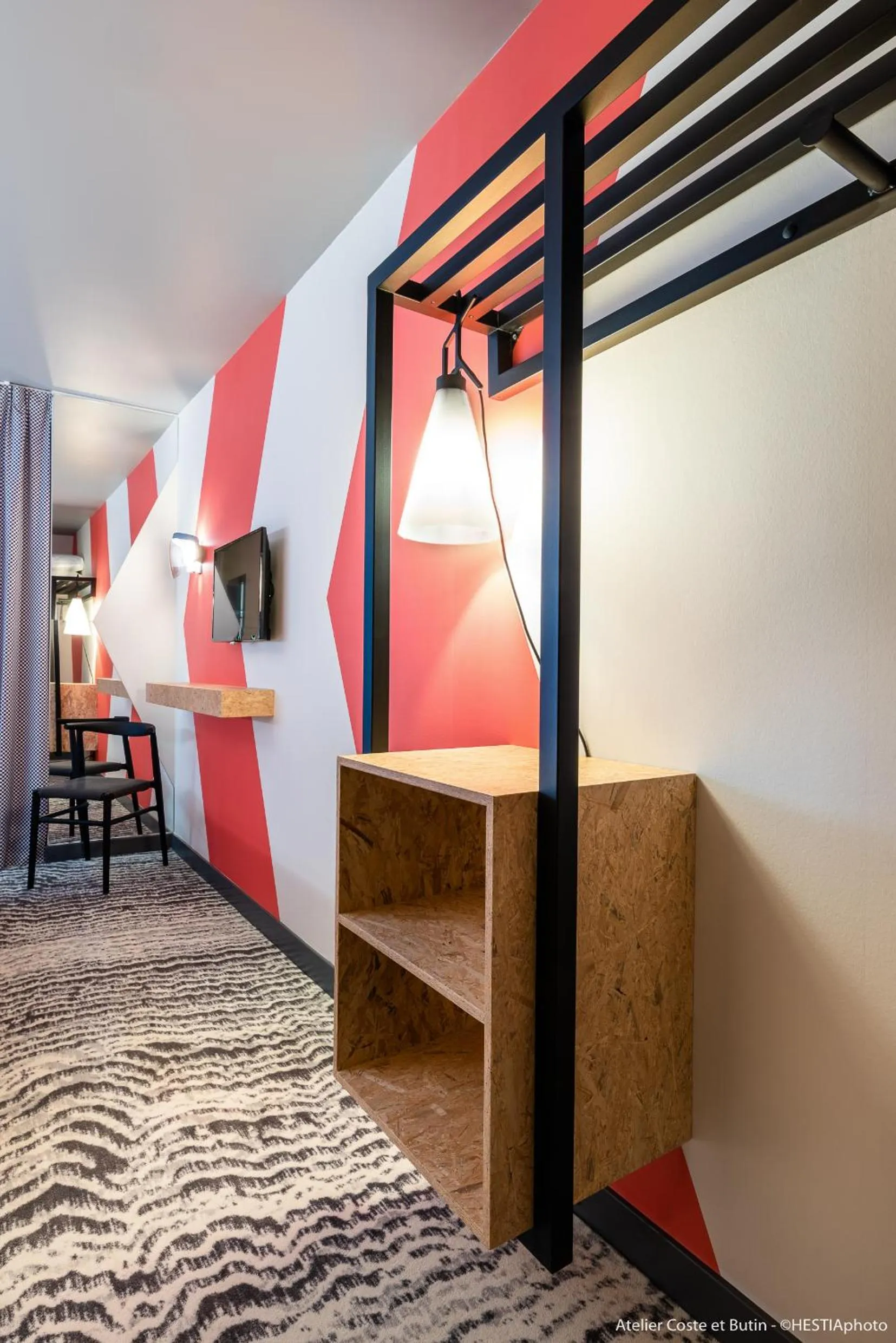 Decorative detail, Bed in ibis Styles Bâle-Mulhouse Aéroport