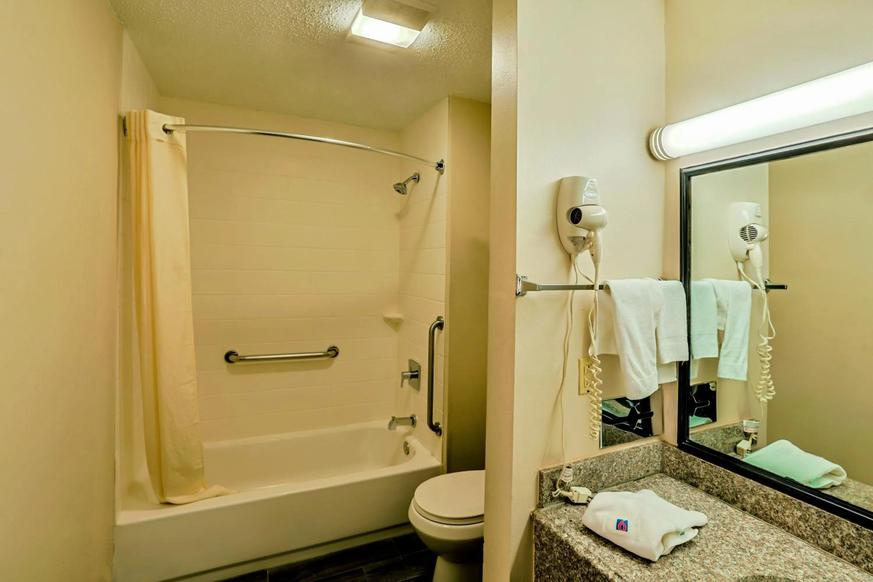 Shower in Motel 6 Nacogdoches, TX