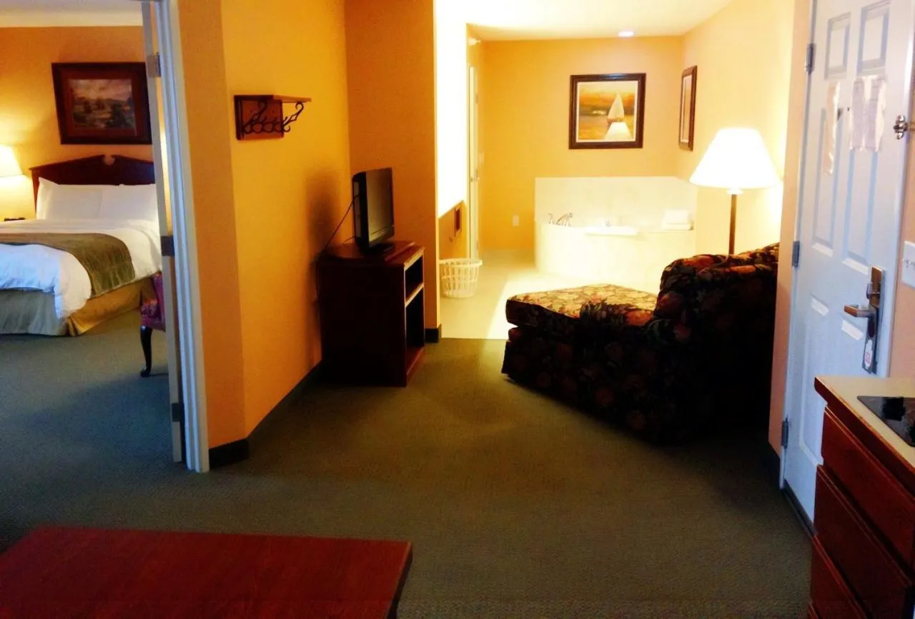 Bed in GrandStay Hotel & Suites Downtown Sheboygan