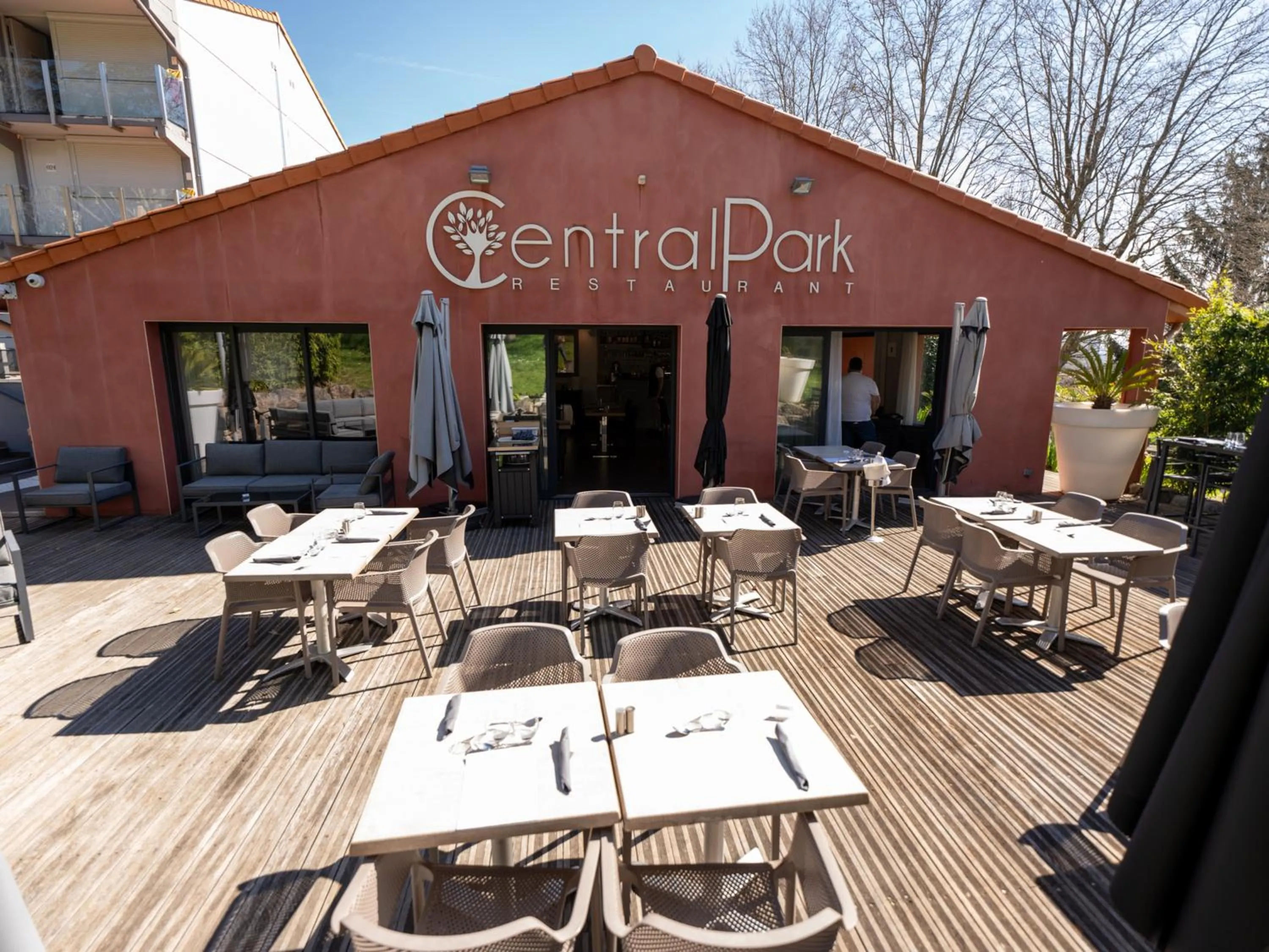 Patio in Kyriad Lyon Sud Sainte Foy