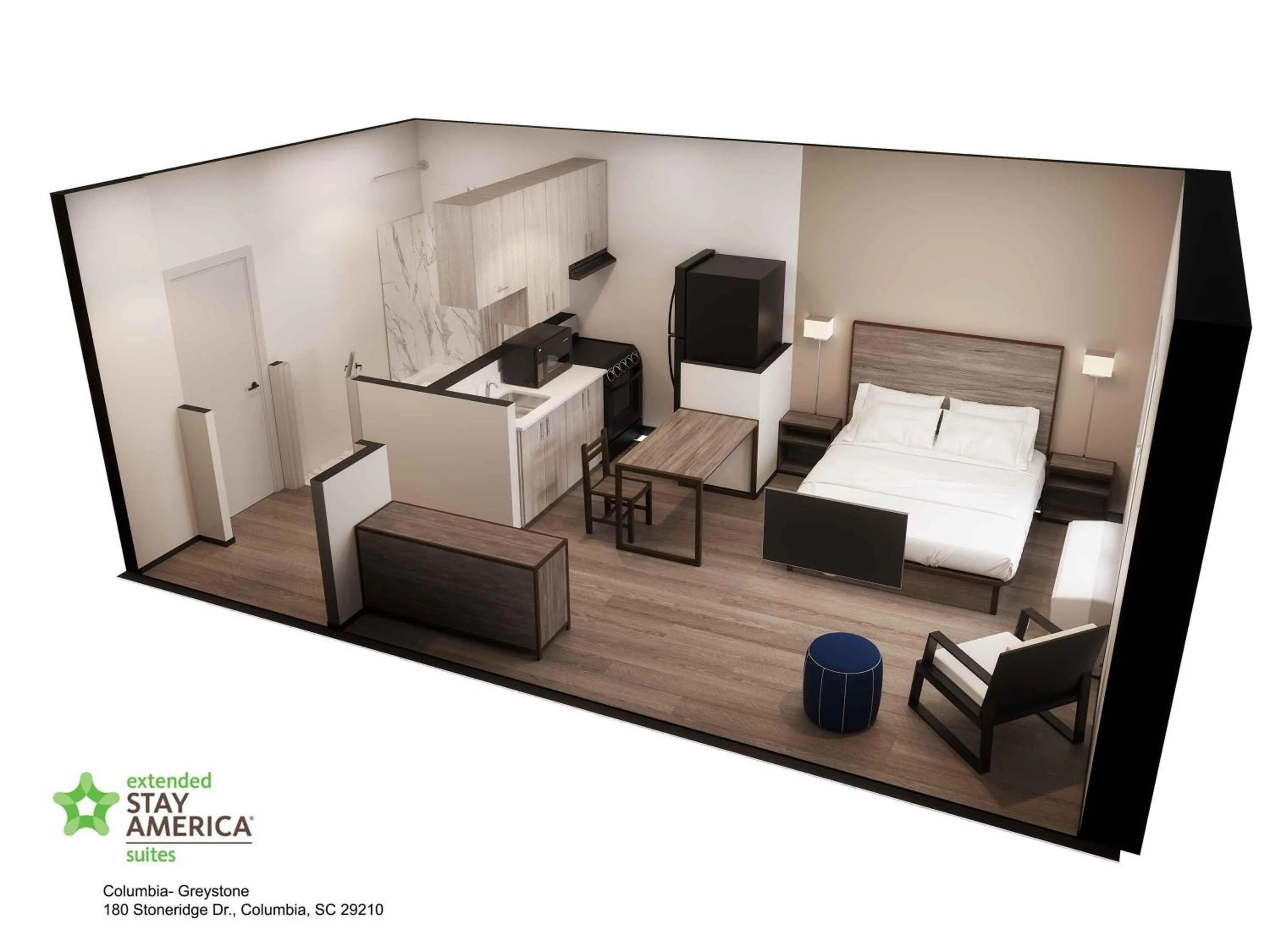 Bedroom, Bed in Extended Stay America Suites - Columbia - Greystone