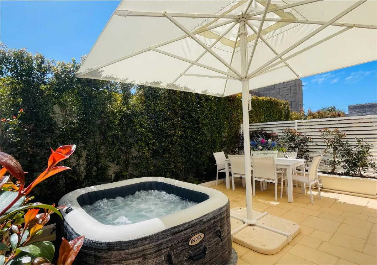 Patio in La Collina di Montegrappa - Suites with Heated Private Pool - Suites with Shared Pool