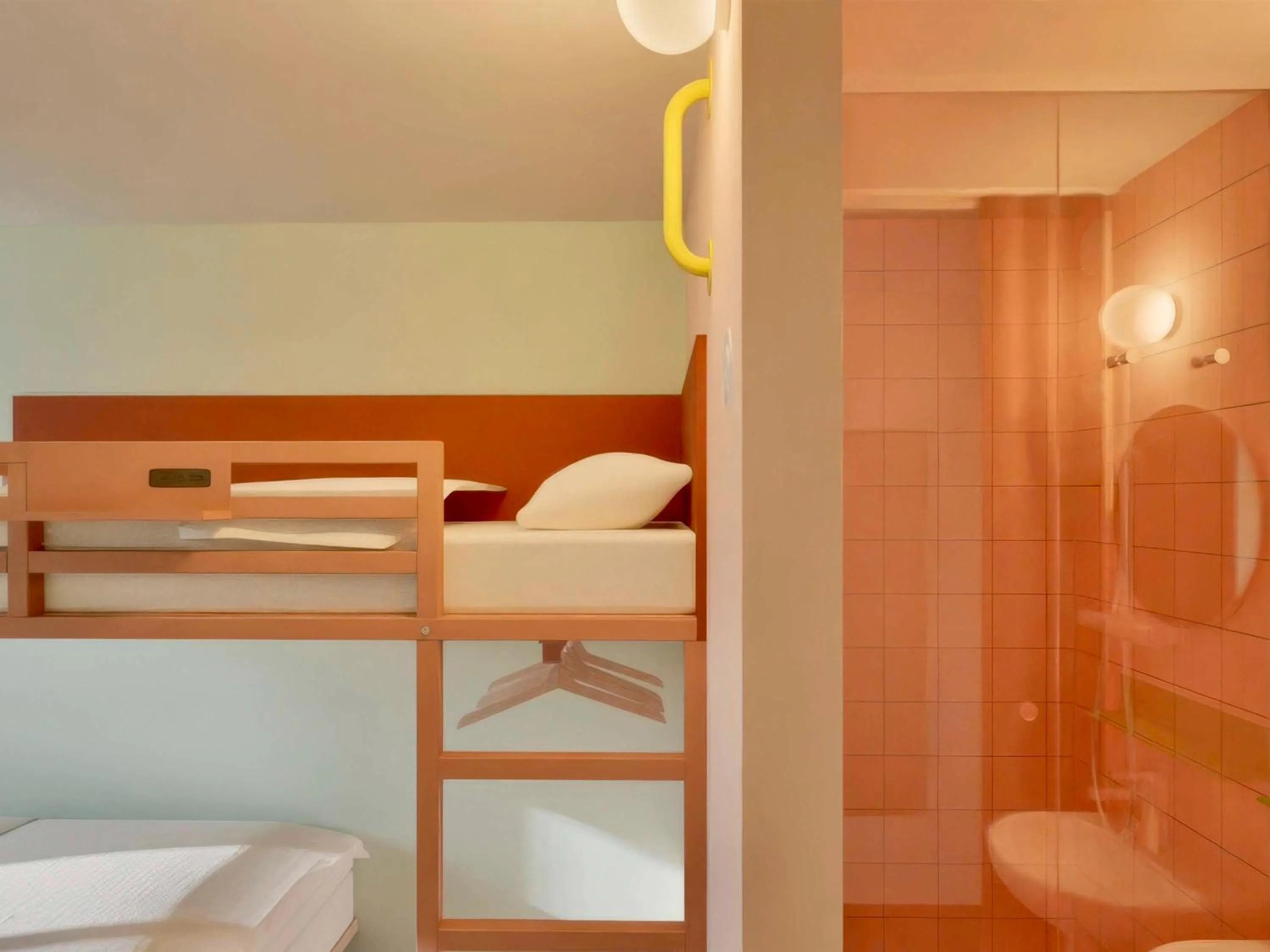 POP Triple Room with One Double and One Single Bunk Bed in Greet Hotel Nice Aéroport Promenade des Anglais