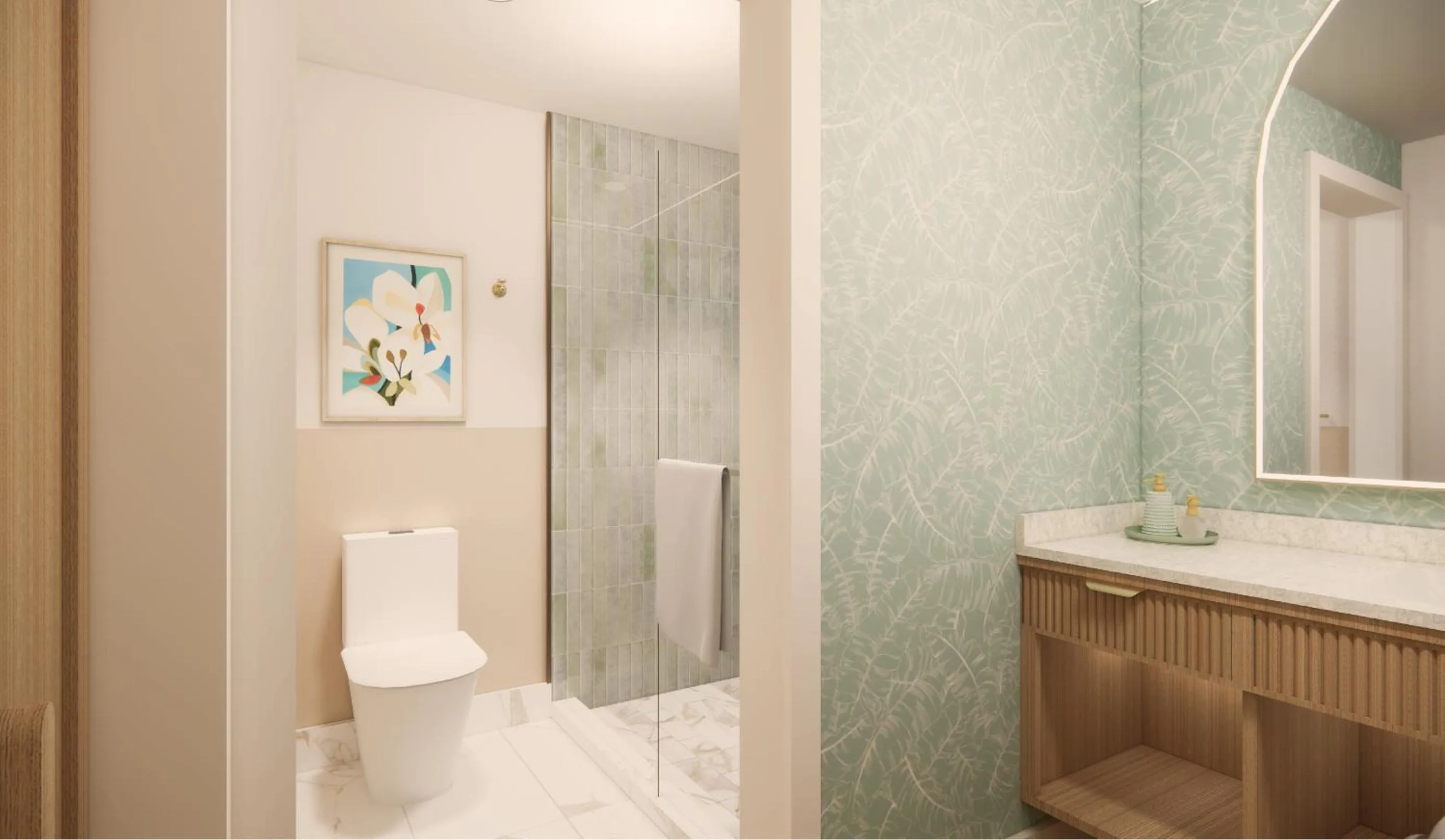 Shower in Pavilion Hotel