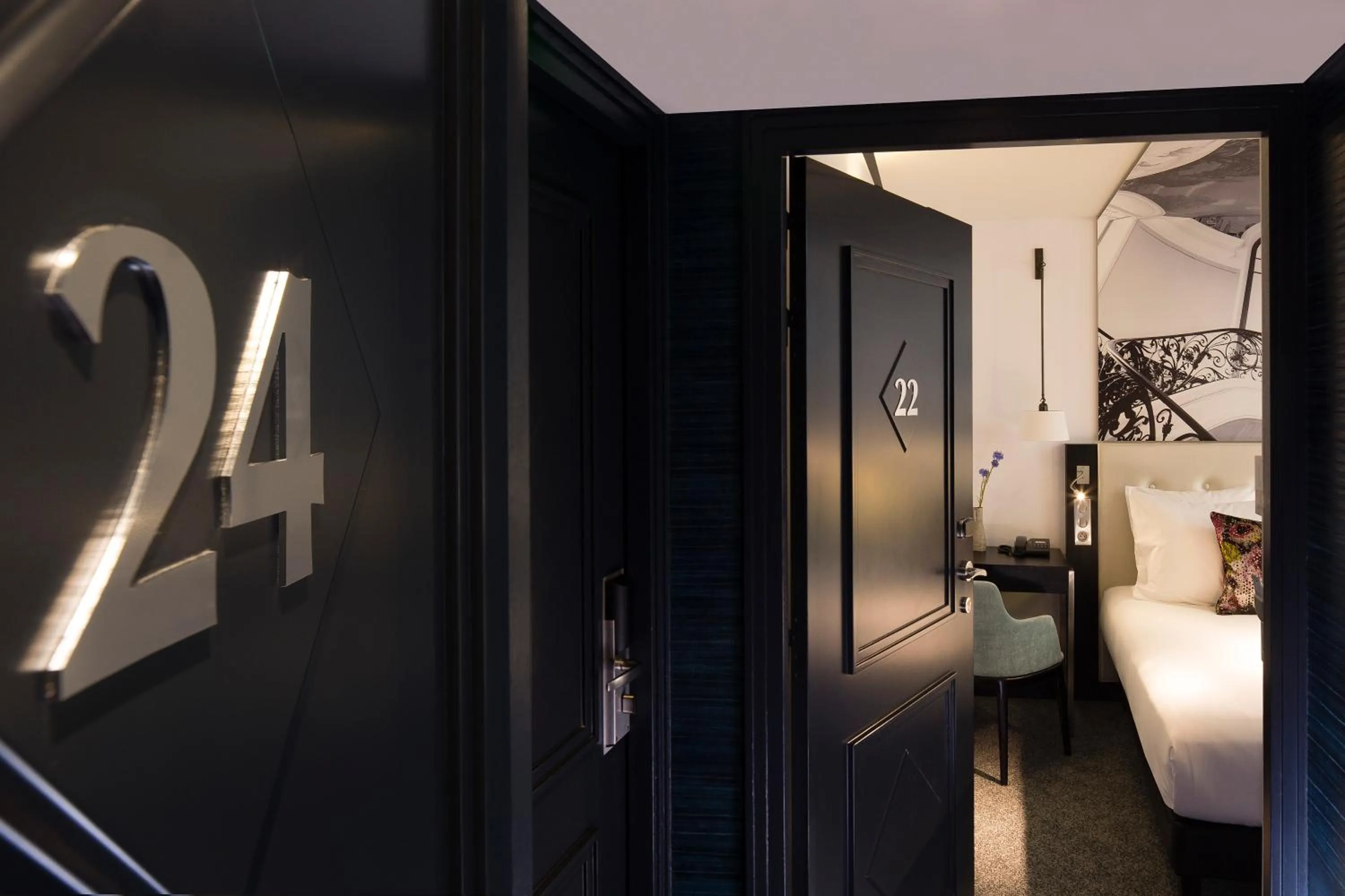 Bed in Hôtel Gustave